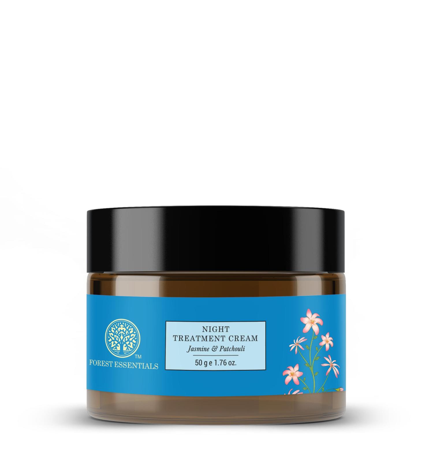 Buy Forest Essentials Night Treatment Cream Jasmine & Patchouli - 50g | Best Night Cream for Glowing Skin | International Shipping Available - Buy Online on SooperMarket.com