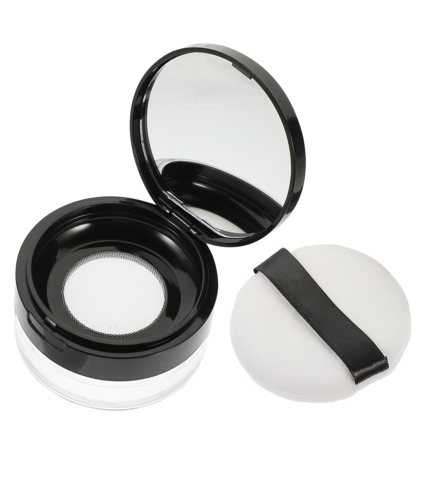 KOMBIUDA 1 Set Loose Powder Box Powder Box Loose Powder Case Face Stylish Powder Holder Powder Puff Clamshell - Buy Online on SooperMarket.com