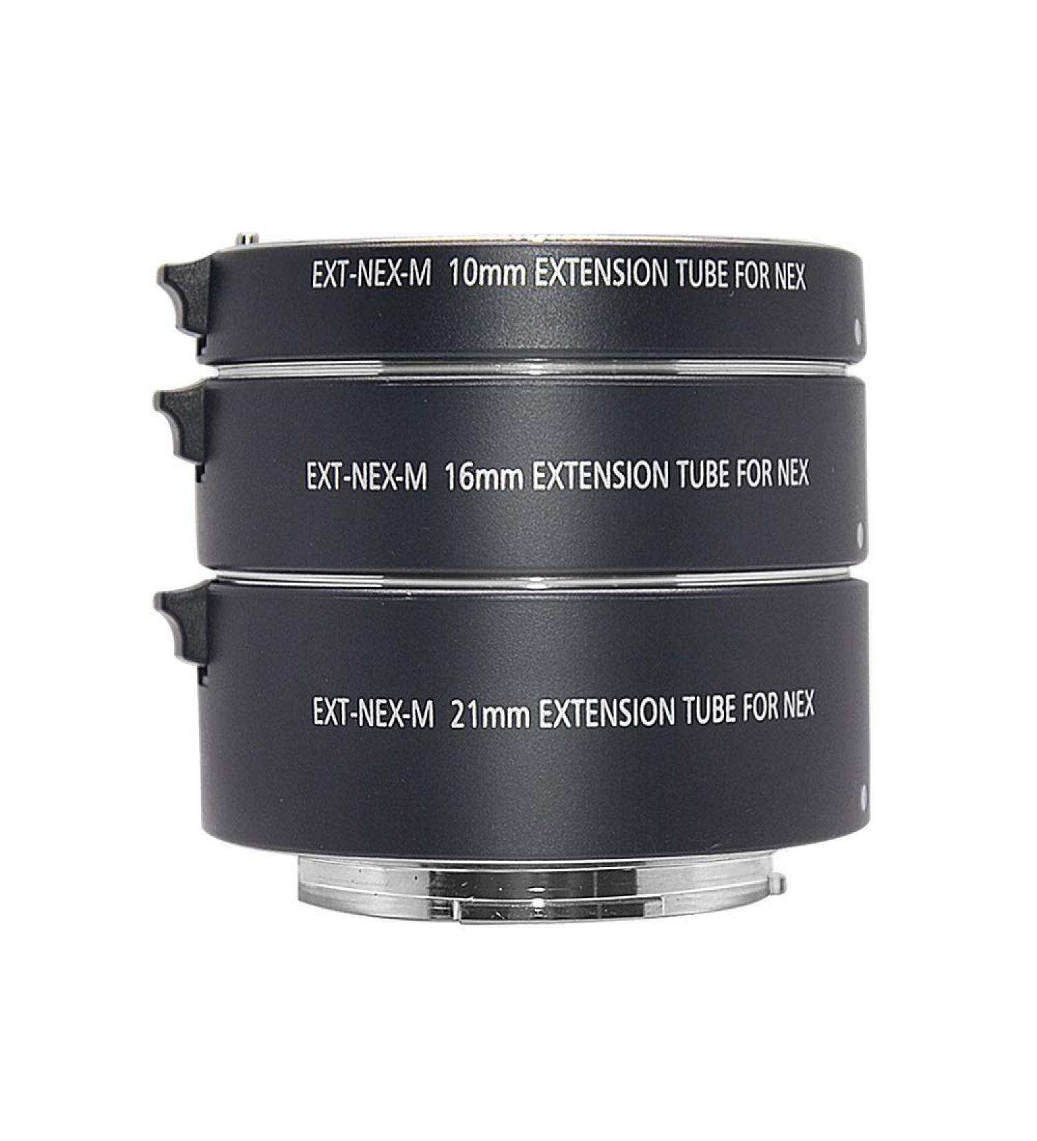 Mcoplus NEX-M Metal Auto Focus Macro Extension Tube Set for Sony Mirrorless E-Mount FE-Mount Cameras (10mm+16mm+21mm) - Buy Online on SooperMarket.com