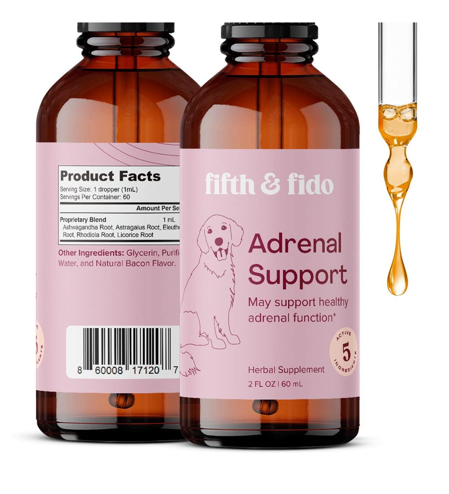 Dog Adrenal Support - Herbal Kidney & Cushings Treatment - 2 Fl Ounces - Buy Online on SooperMarket.com