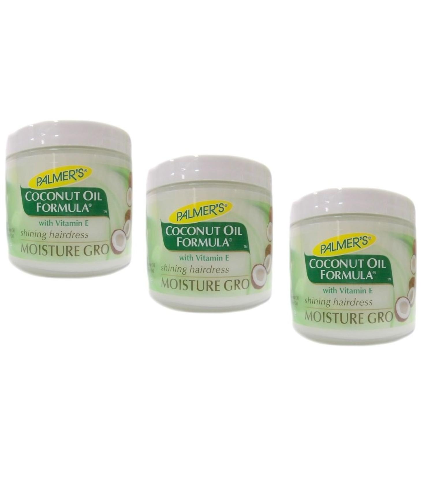 3x Palmers Palmer's Coconut Oil Formula Moisture Gro Shining Hairdress 150g (total - 450g)