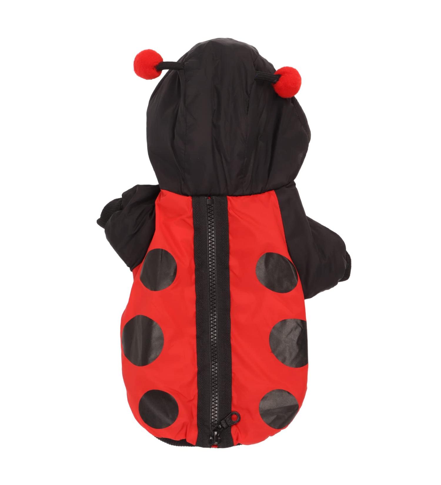 Shop Bagima Ladybug Dog Costume | Warm Hooded Sweater for Small Dogs | Perfect Halloween & Winter Outfit - Buy Online on SooperMarket.com