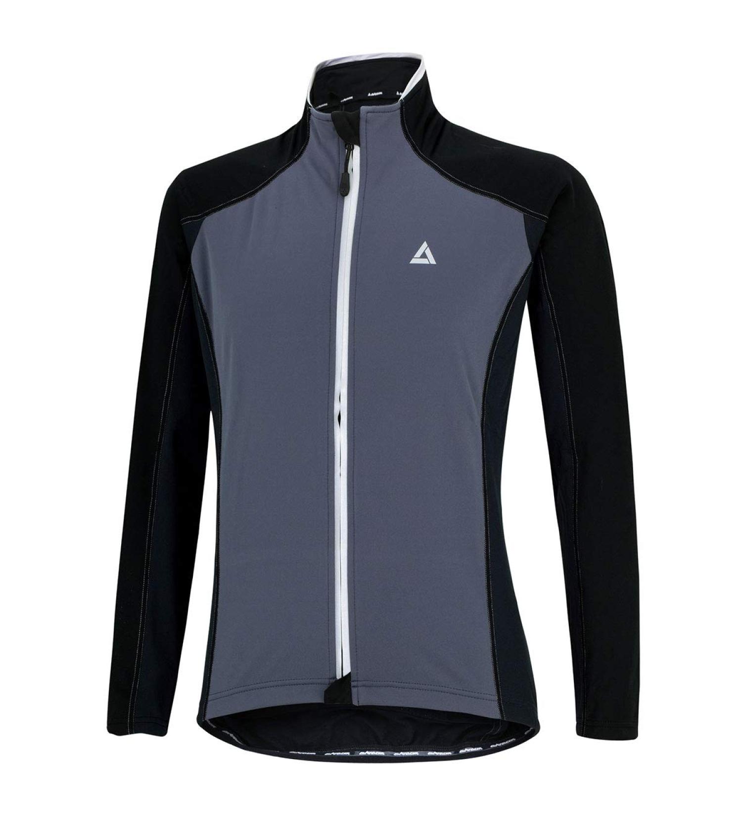 Airtracks Men's Thermal Cycling Jacket Comfort Line - Cycling Jacket Running Jacket - Warm Water-Repellent Breathable 3XL Black-Grey