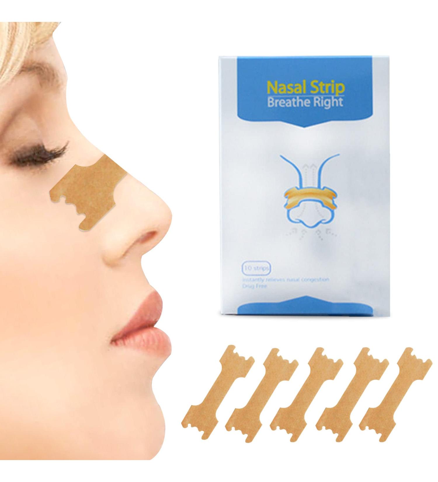 10 PCS Nasal Strips - Reduce Snoring & Improve Sleep - Instantly Relieve Nasal Congestion - 66*19mm - Buy Online on SooperMarket.com
