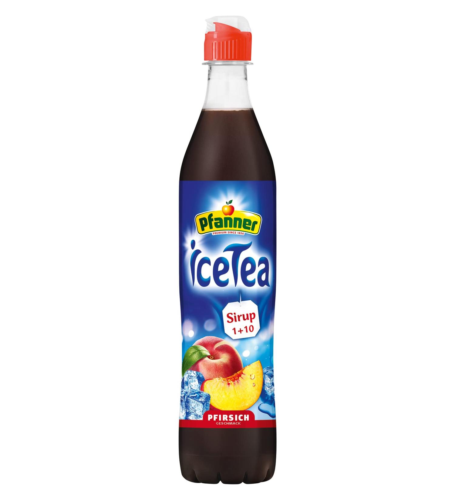 Buy Pfanner stee Peach Syrup - 700ml Beverage Syrup for Iced Tea - Makes 7+ Liters of Delicious Peach Flavor - International Shipping Available - Buy Online on SooperMarket.com