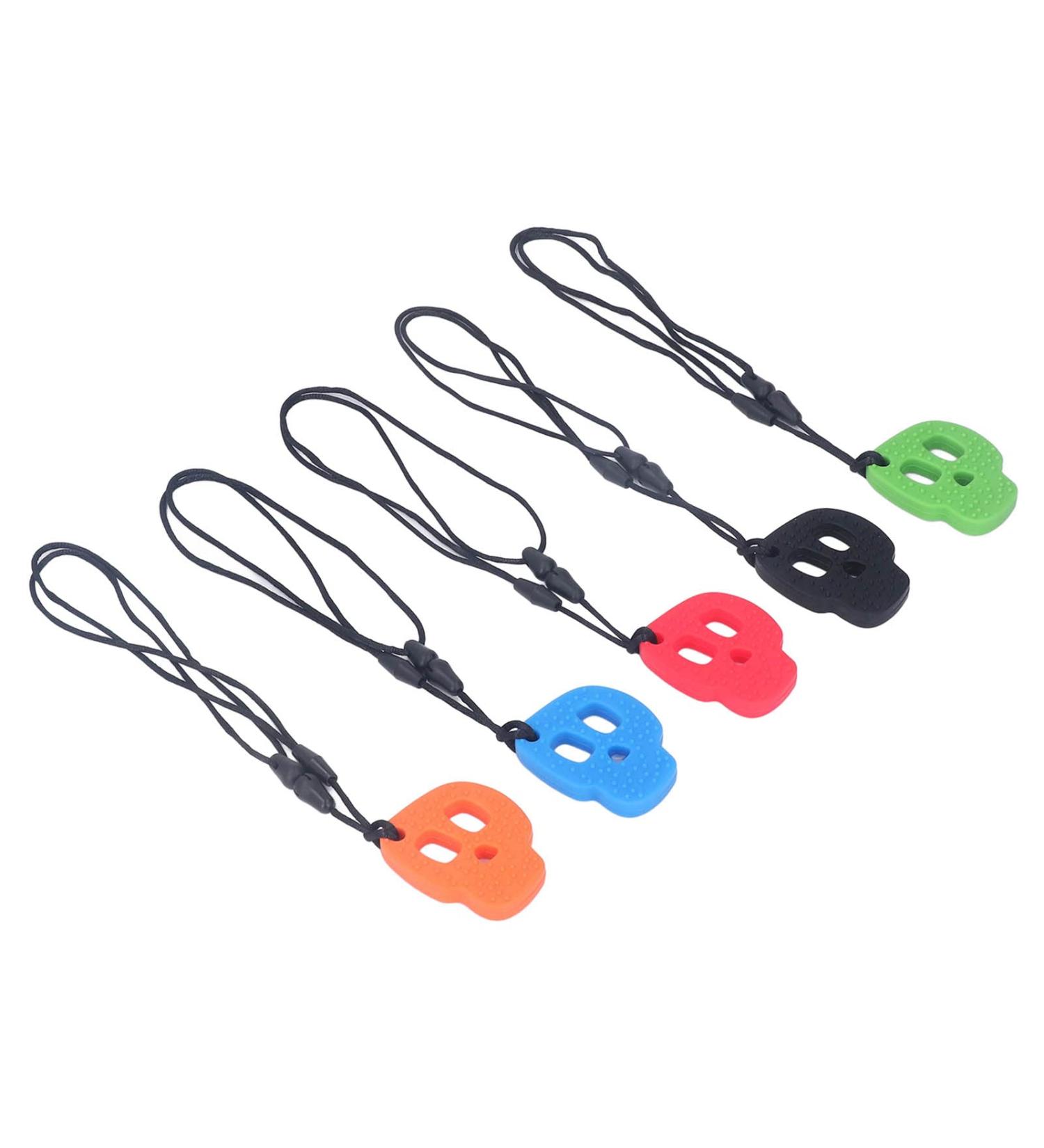 Chew Collar 5 Pack | Heat Resistant Sensory Chew Collars in Bright Colors | Soft Silicone for Autism - Buy Online on SooperMarket.com