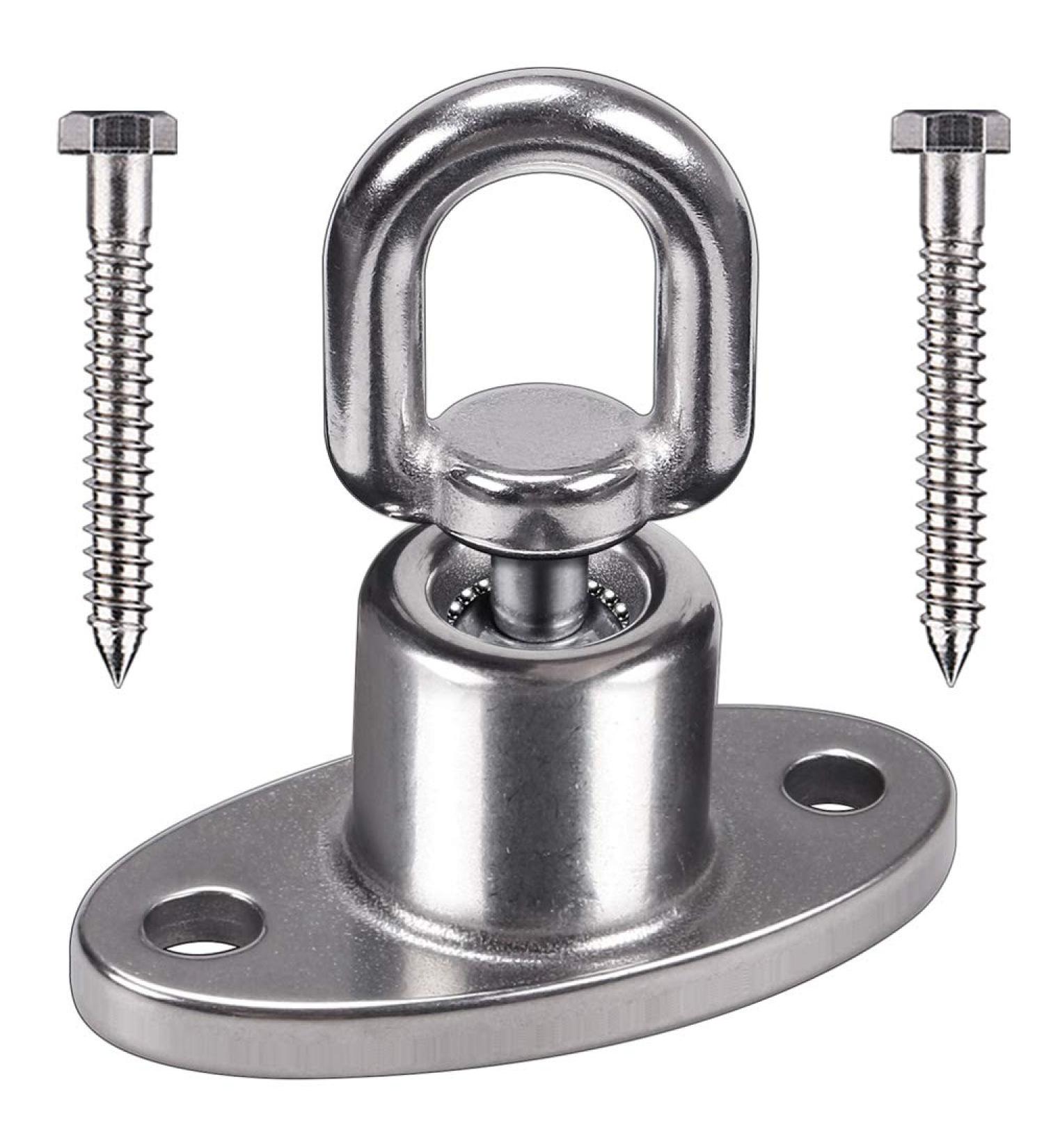 SELEWARE Silent Ball Bearing Swing Hangers - Heavy Duty 360 Rotate Swivel Hook for Playground, Yoga Hammock, Punching Bag - 1200lb Capacity - Buy Online on SooperMarket.com