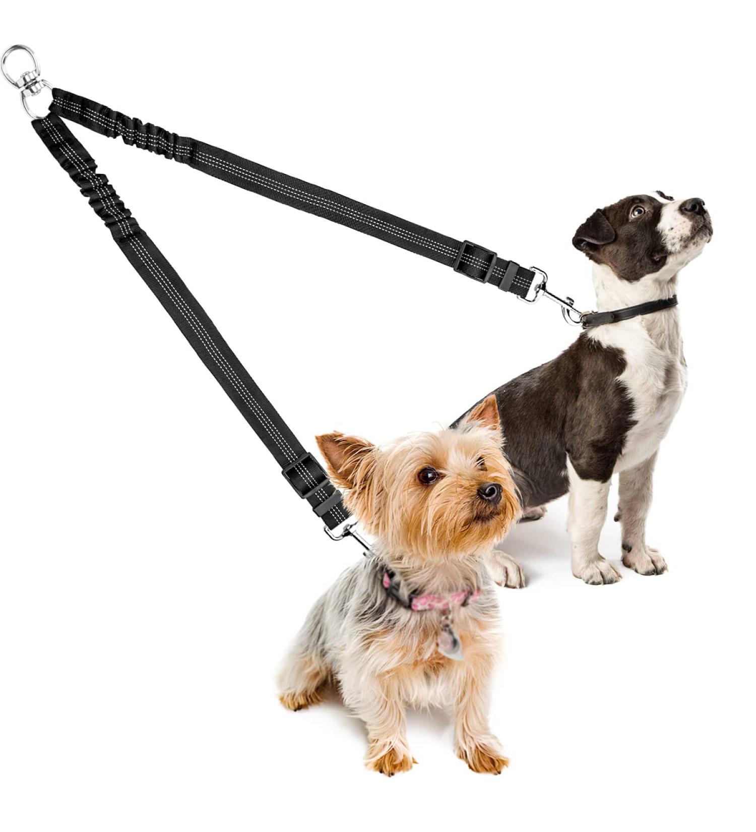 360 Rotatable Double Dog Leash for Two Dogs | Adjustable Reflective Leash for Small Medium & Large Dogs | Perfect for Walking Training & Jogging - Buy Online on SooperMarket.com