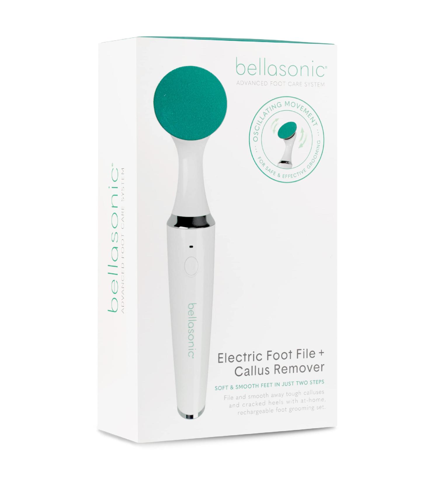 Bellasonic Electric Foot File + Callus Remover | Salon Quality Pedicure at Home | Rechargeable & Portable | Smooth Dry, Hardened Skin on Heels & Toes - Buy Online on SooperMarket.com