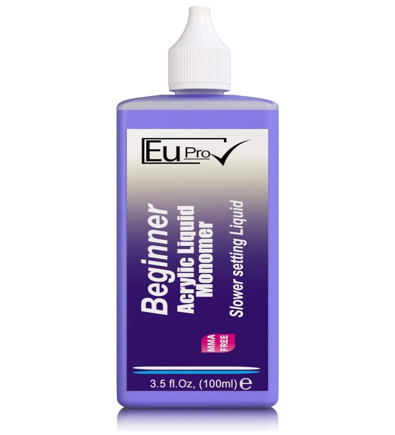 Beginner Slow Setting Acrylic Liquid Monomer salon Sculpting Nails need powder to work (100ml Flat)