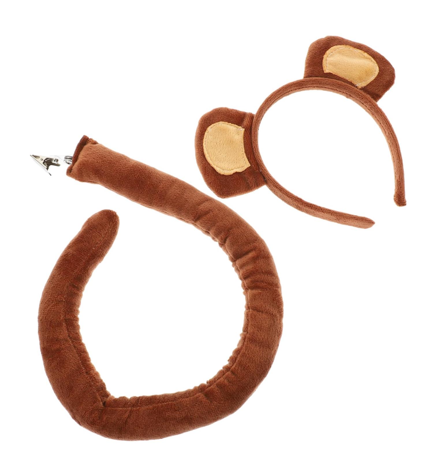 minkissy 1 Set zoo animal headband fabric monkeys monkey ear hair hoop headbands tails - Buy Online on SooperMarket.com