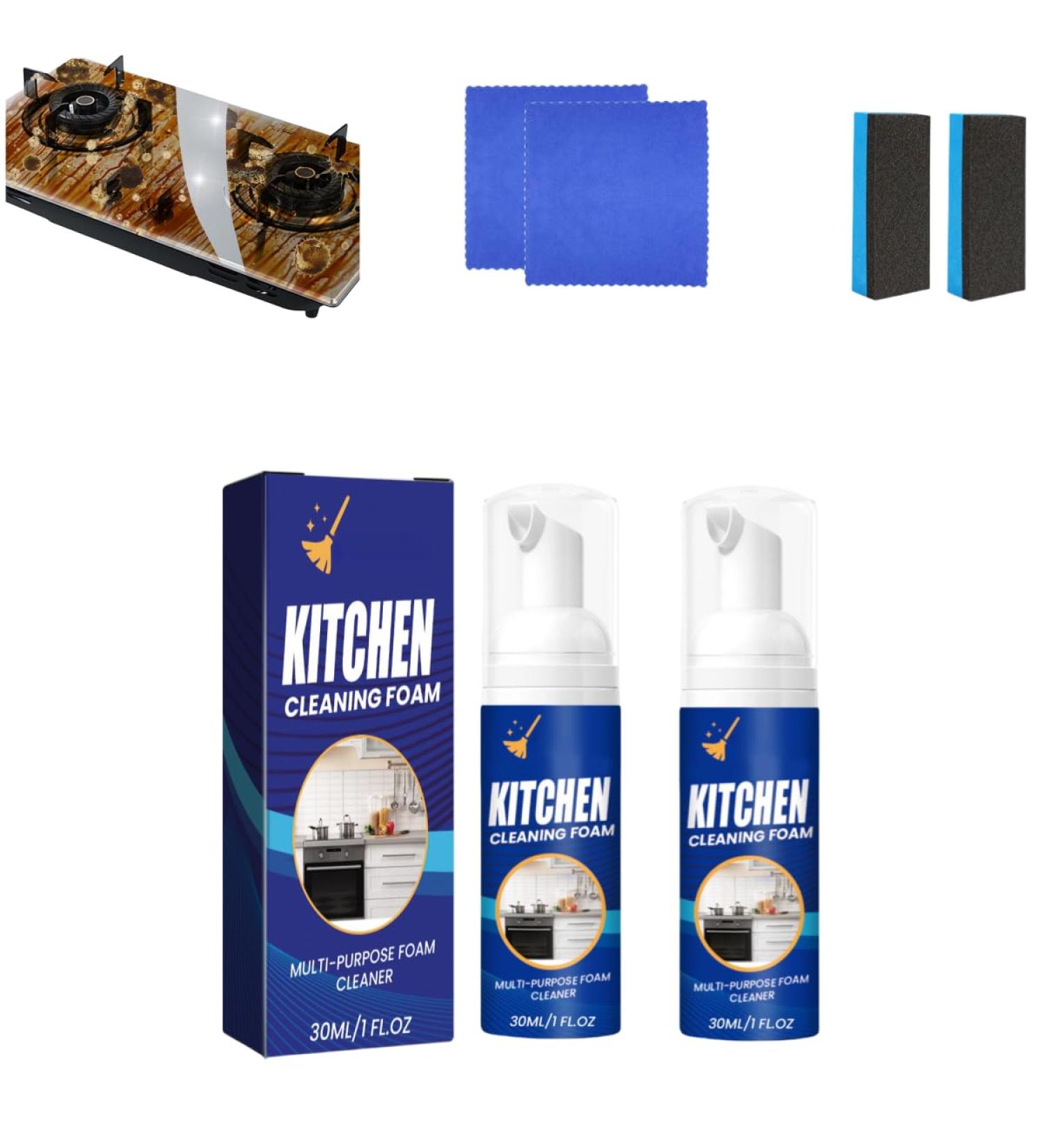All-Purpose Kitchen Cleaning Foam Japanese Multi-Purpose Cleaning Spray Kitchen Oil Stain Cleaning Foam Multi-Purpose Oil Stain Removal Cleaning Spray Multi-Purpose Foam Cleaner - Buy Online on SooperMarket.com