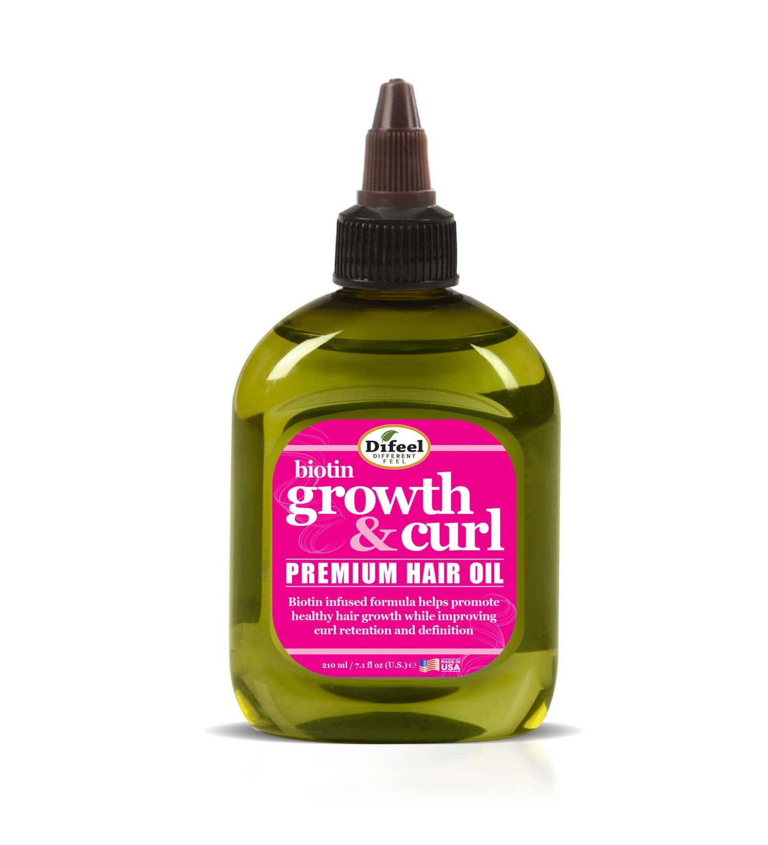 Difeel Biotin Growth & Curl Hair Oil 7.1 oz - Promotes Hair Growth and Defines Curls - Buy Online on SooperMarket.com