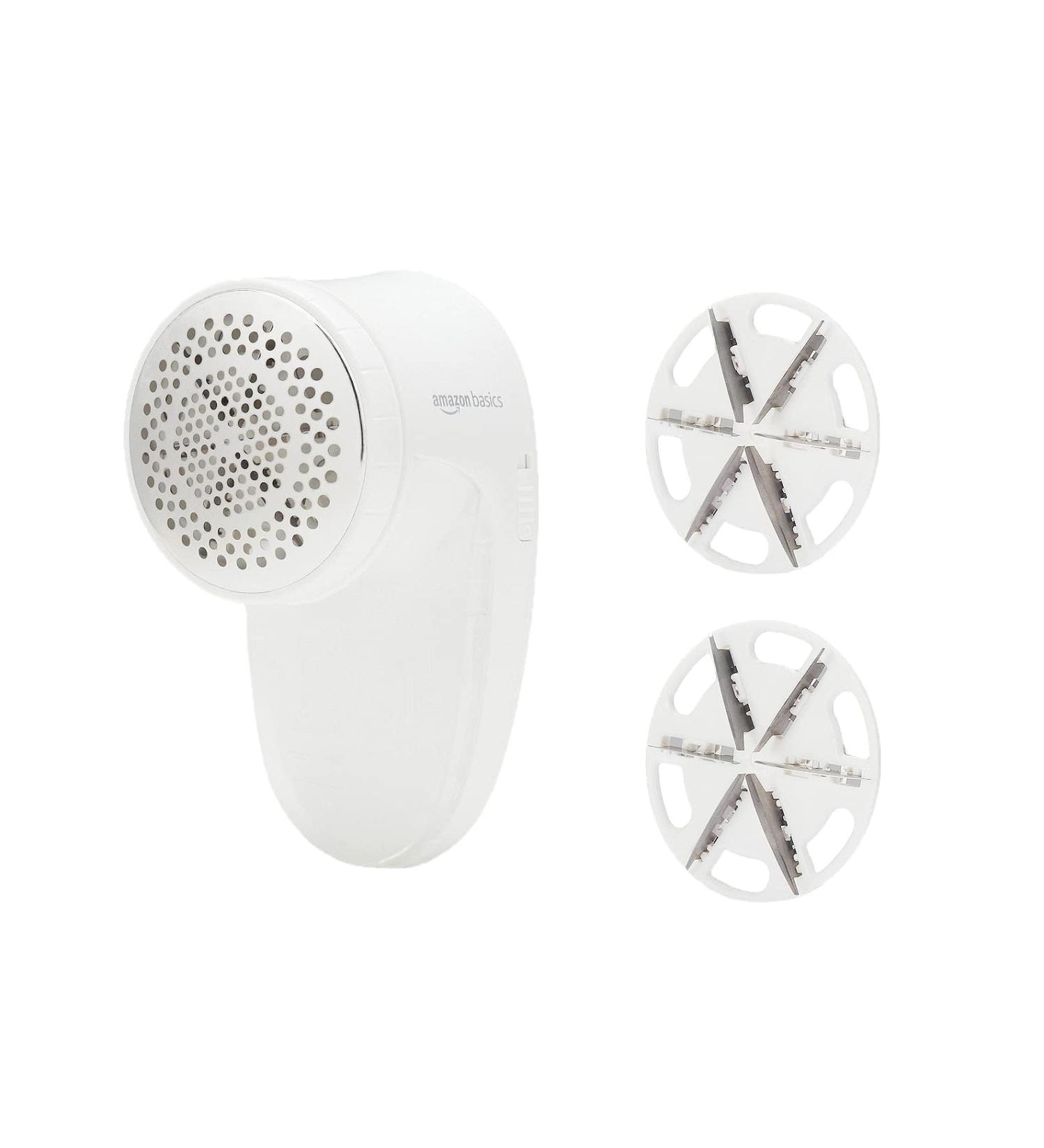 Amazon Basics Battery Operated Fabric Shaver | Lint & Fuzz Remover - 2 Spare Blades | International Shipping Available - Buy Online on SooperMarket.com
