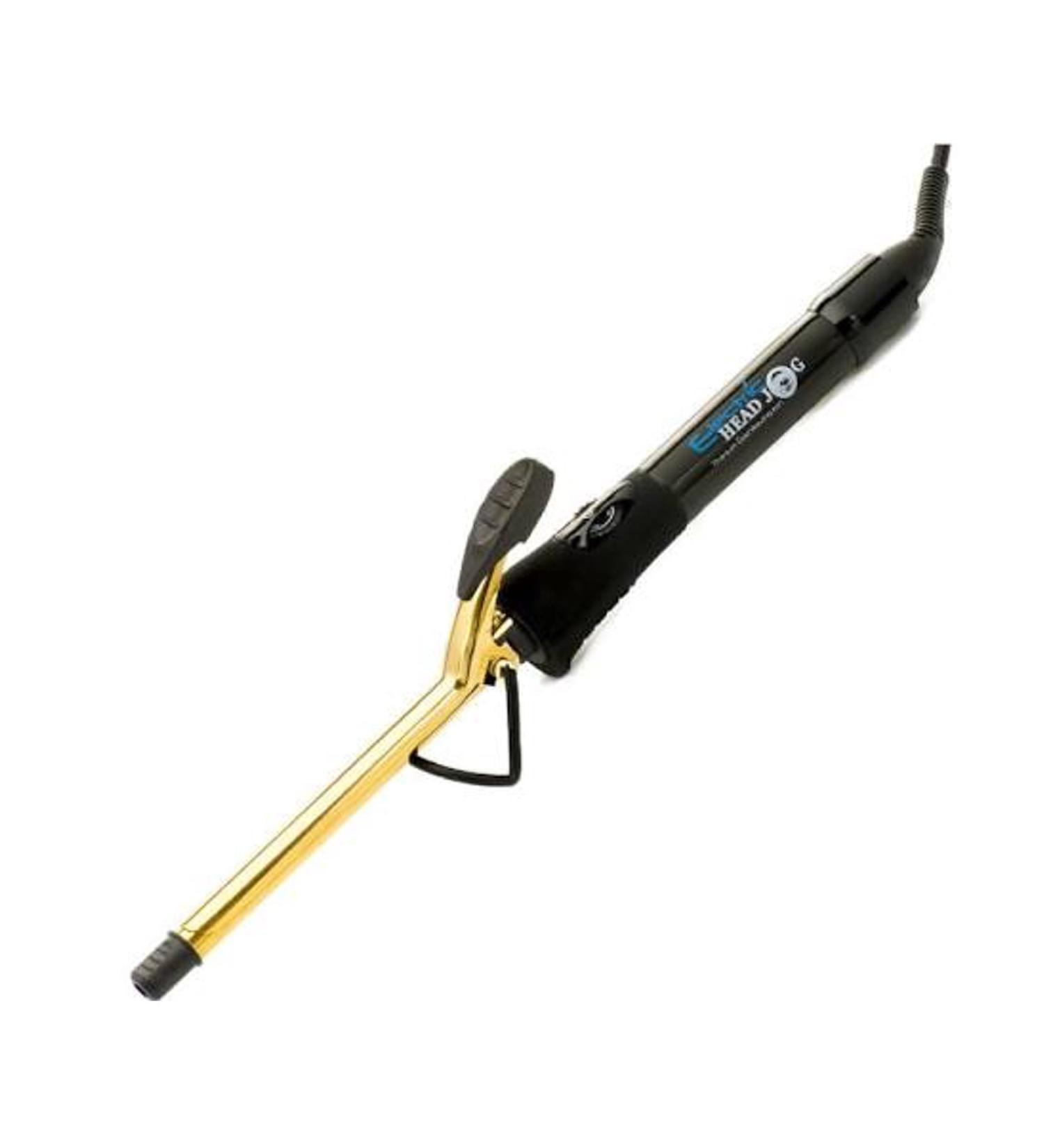 Electric Head Jog 13mm Titanium Gold Waving Iron. Hot Curling Wand with Variable Temperature. Ionic Charge Curler for Shine Soft & Healthy Hair. Curl Tongs with Cool Tips for Easy Styling. (13mm)