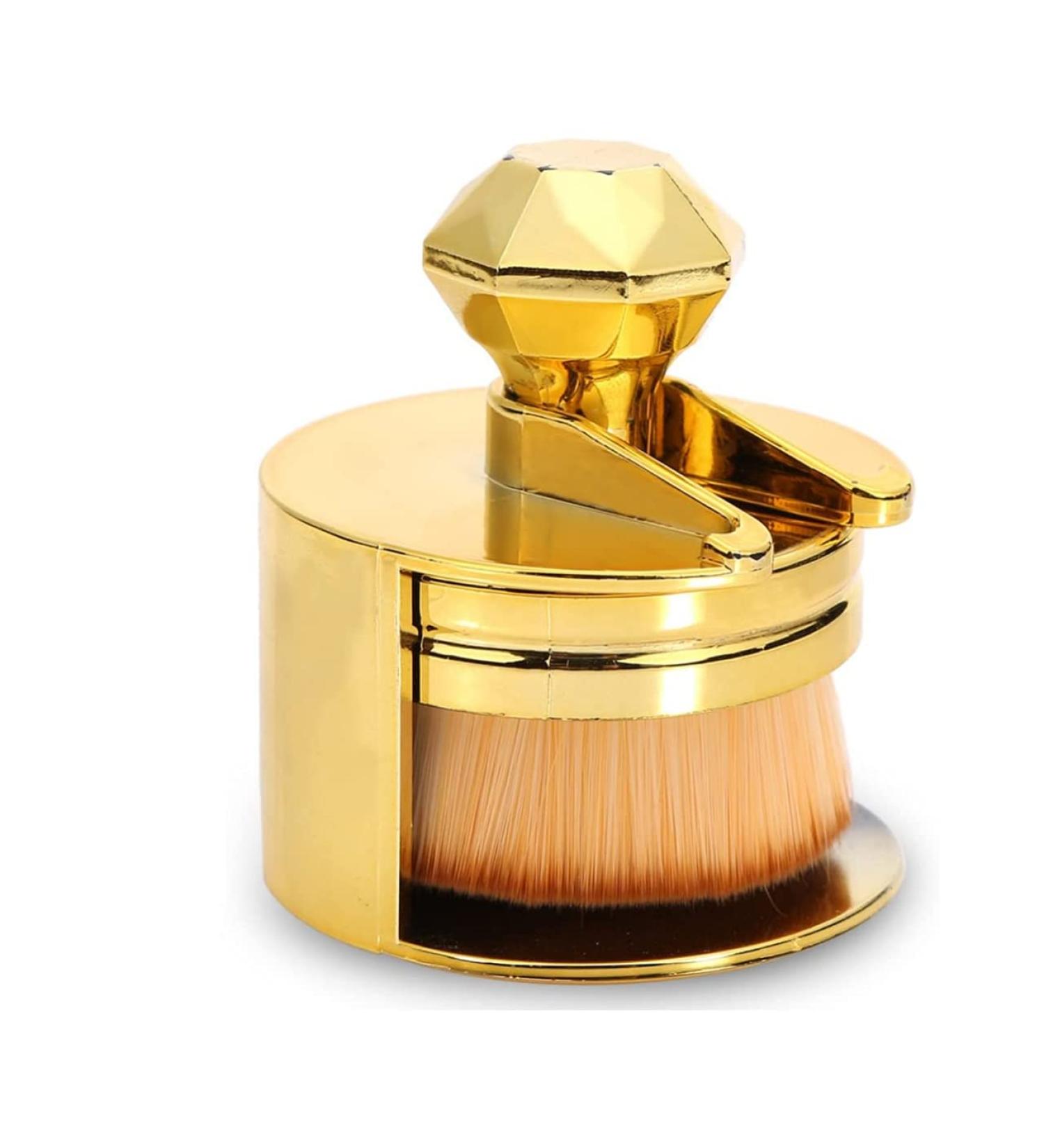 Glamza Gold Plated Round O Circle Powder Foundation Brush - Buy Online on SooperMarket.com