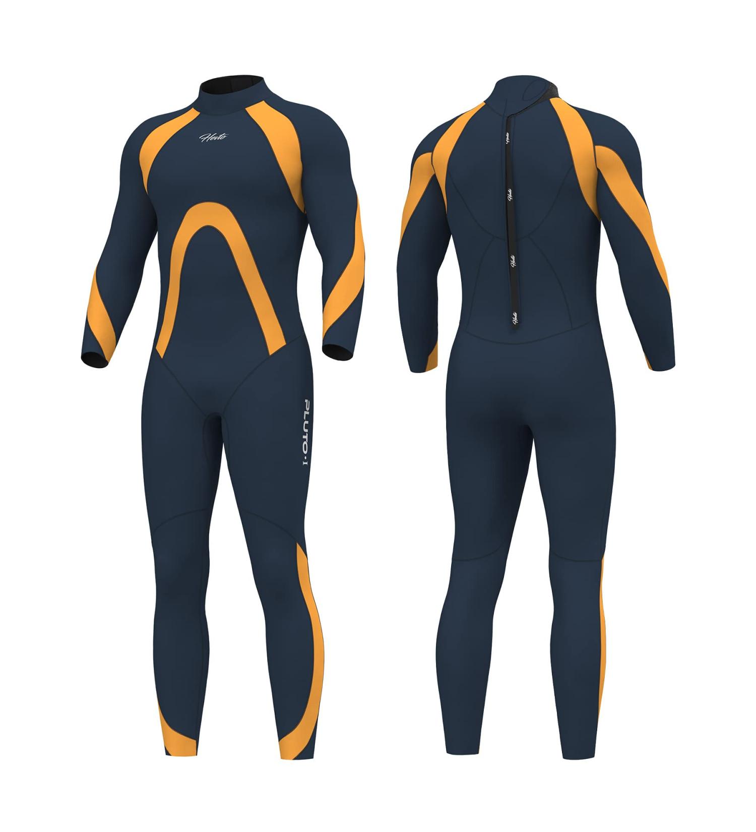 Hevto 3/2mm Neoprene Full Shorty Wetsuit for Women & Men - Keep Warm for Surfing, Swimming, Diving & SUP - M16-Orange Men X-Large - Buy Online on SooperMarket.com