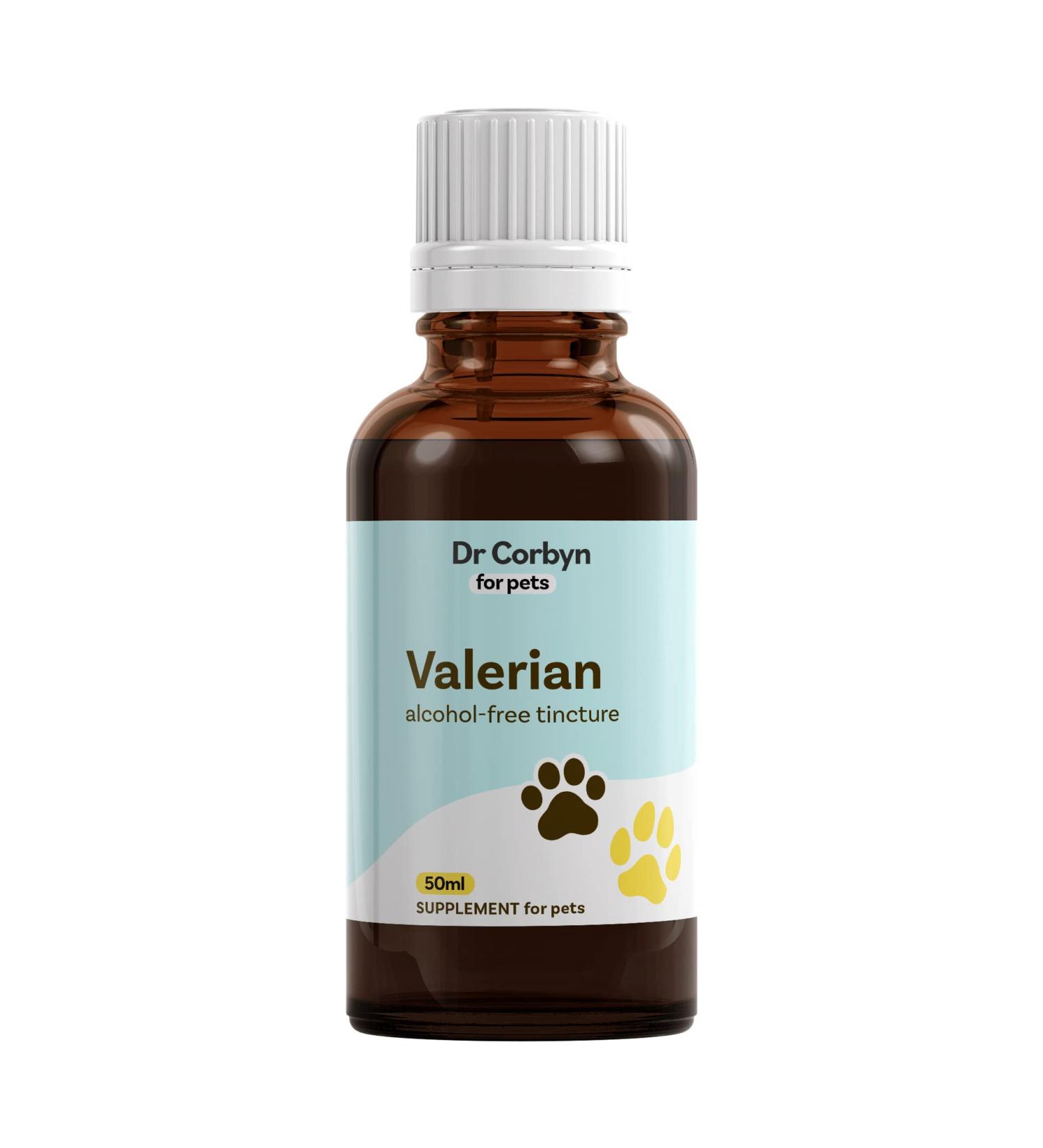 Dr Corbyn Pets Valerian Drops | Calming Supplement for Dogs, Cats & Pets | Supports Relaxation & Stress Relief (50ml) - Buy Online on SooperMarket.com