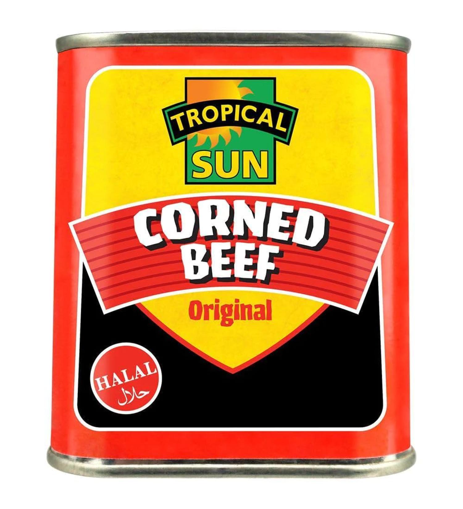 MASTropical Sun Corned Beef Halal 340g Box of 12-Fd
