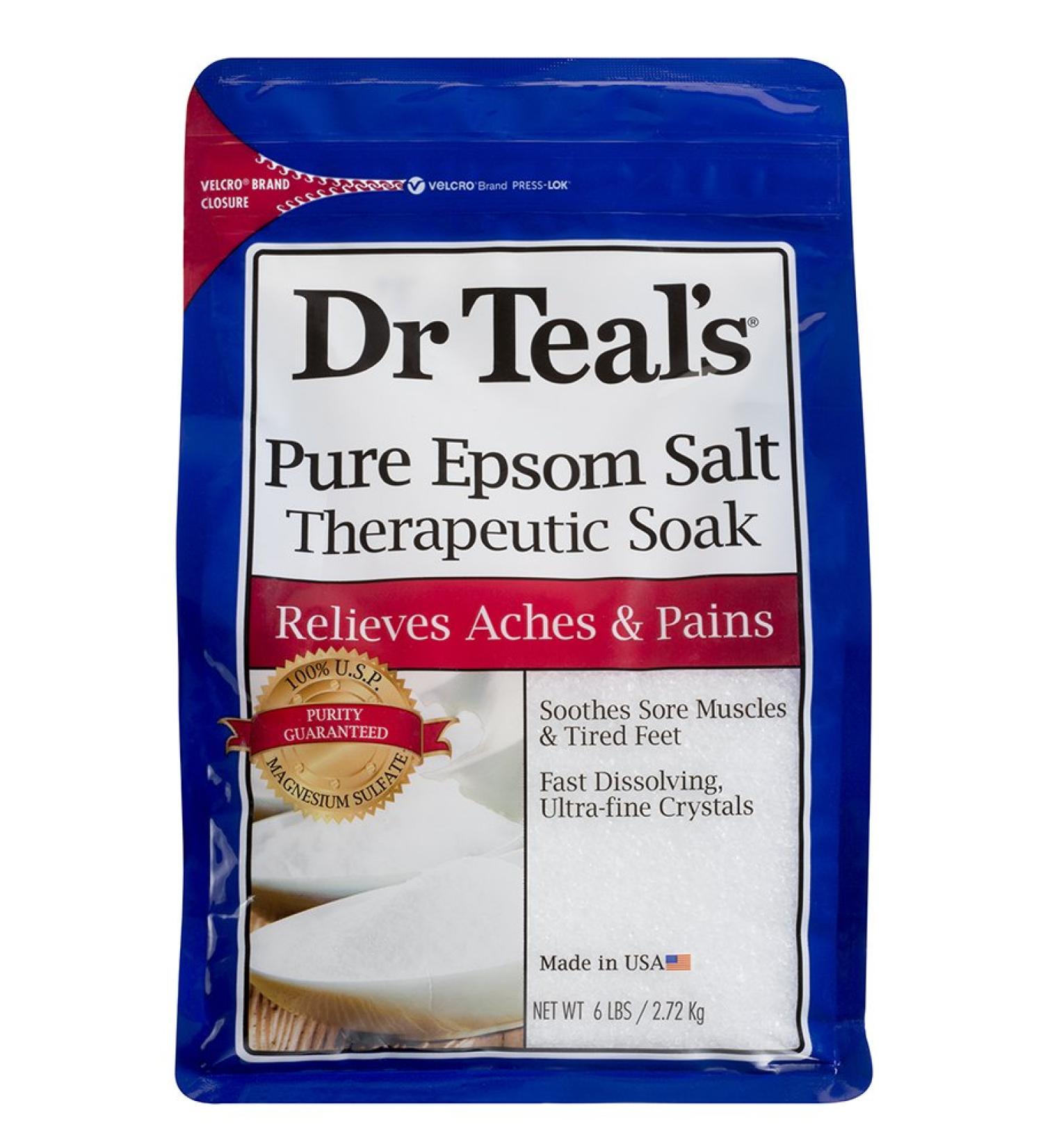 Dr Teals Unscented Epsom Salt Soaking Solution 96 oz (Pack of 6) - Buy Online on SooperMarket.com