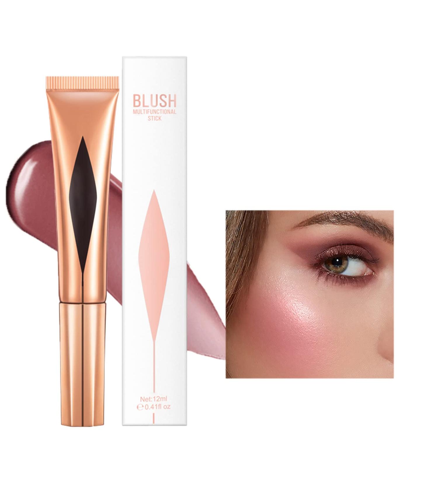 Tongyend Liquid Blush Beauty Wand Blush Stick Cream Contour Stick and Highlighter with Cushion Applicator Long Lasting Face Blush Illuminator Makeup Stick Liquid Bronzer Super Silky(Blusher 02) Blusher 02 10 g (Pack of 1) - Buy Online on SooperMarket.com