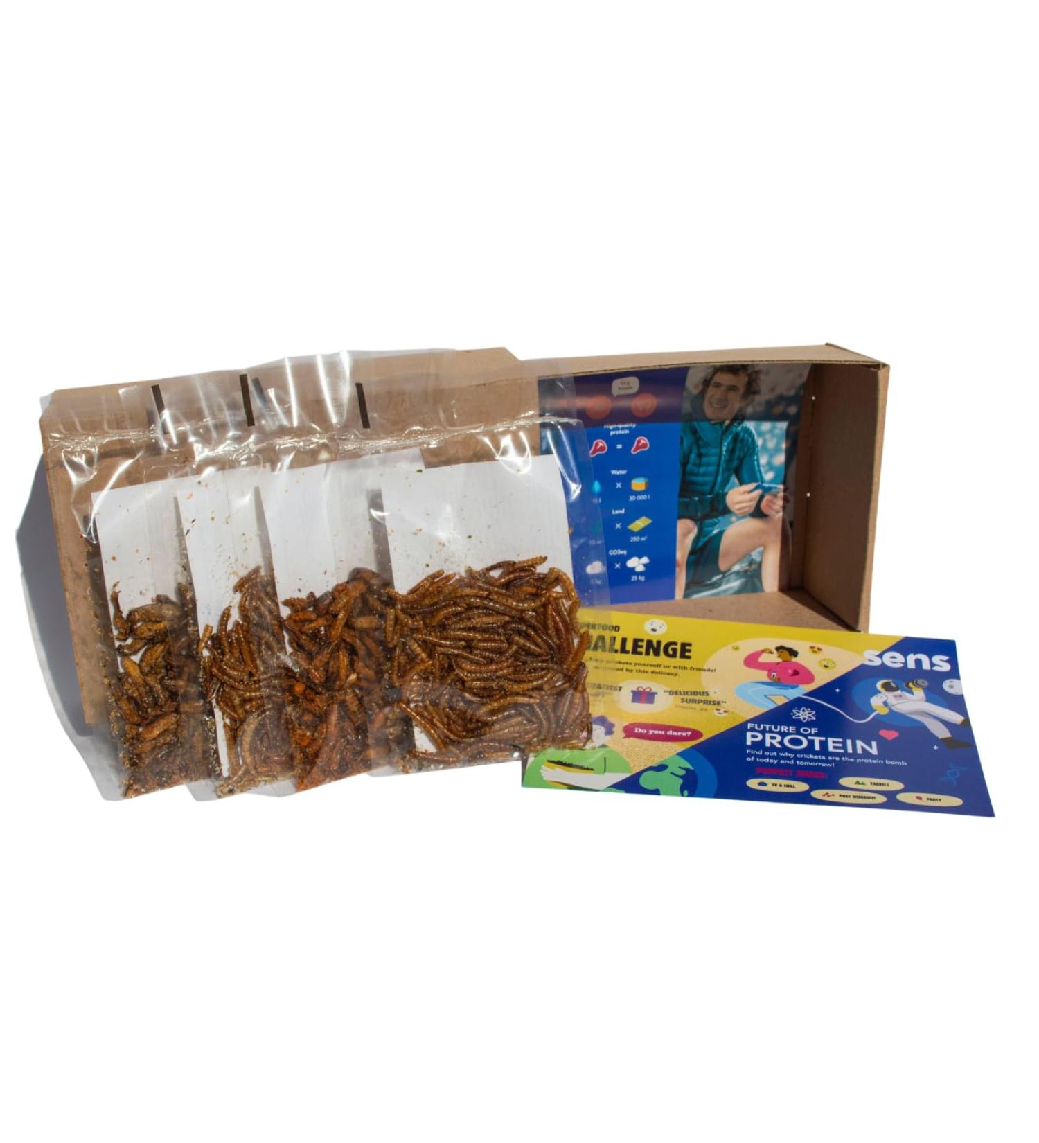 Sensible Insect Snack | Roasted Mealworm Protein & Crunchy Party Mix | Unique Grilling Gift Idea - Buy Online on SooperMarket.com