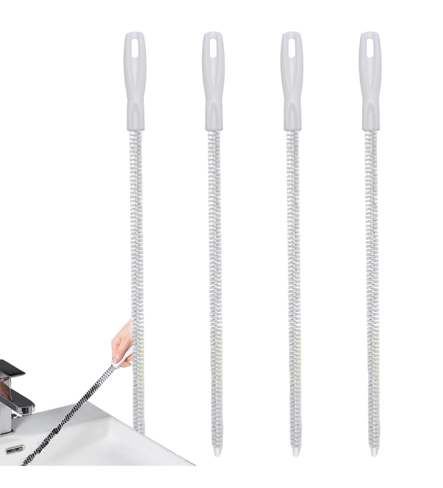 Drain Clog Brush Remover Sink Hair Cleaning Brush | Hangable Bendable 17.7 Inches Pipe Cleaner Brush For Toilet Clogged Drains Hmltd - Buy Online on SooperMarket.com