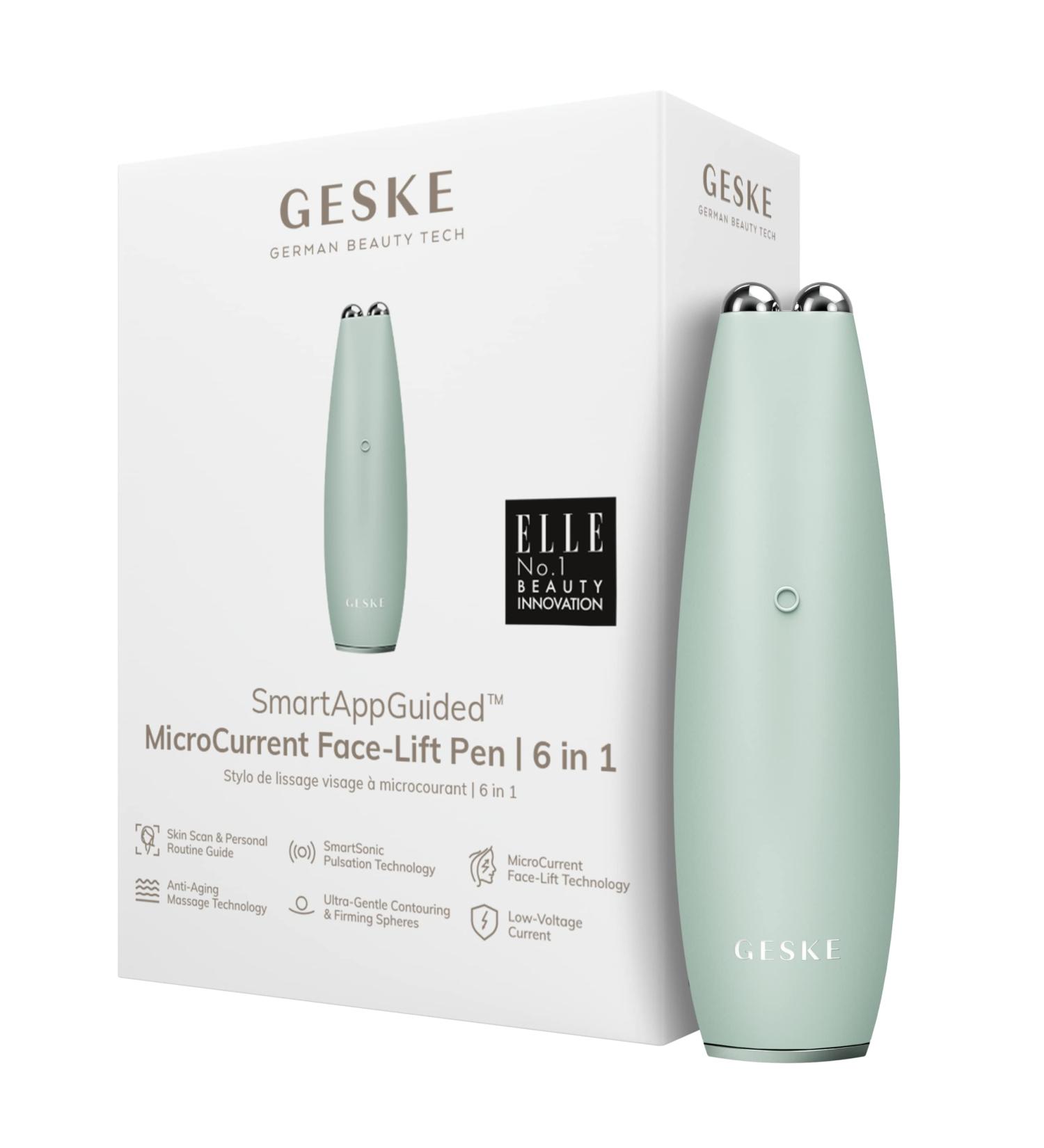 Geske SmartAppGuided Microcurrent Face-Lift Pen | 6-in-1 Anti-Aging Skincare Tool | Get Youthful Wrinkle-Free Skin | International Shipping Available - Buy Online on SooperMarket.com