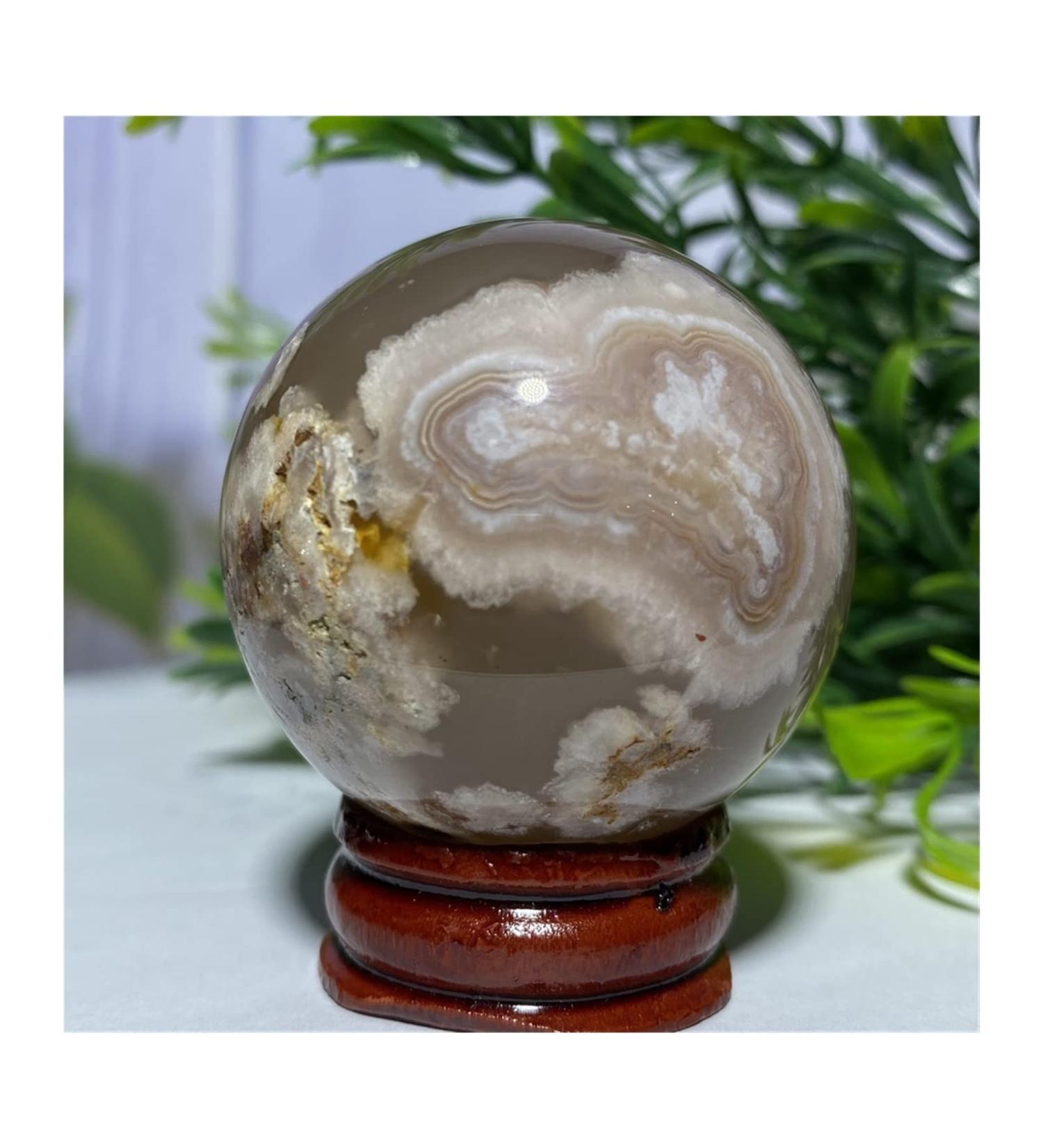 Natural Crystal Rough Natural Sphere Cherry Agate Crystal Ball Natural Gemstones Reiki Quartz Sphere Fengshui Home Decoration 1pc (Color : 120-130g) - Buy Online on SooperMarket.com