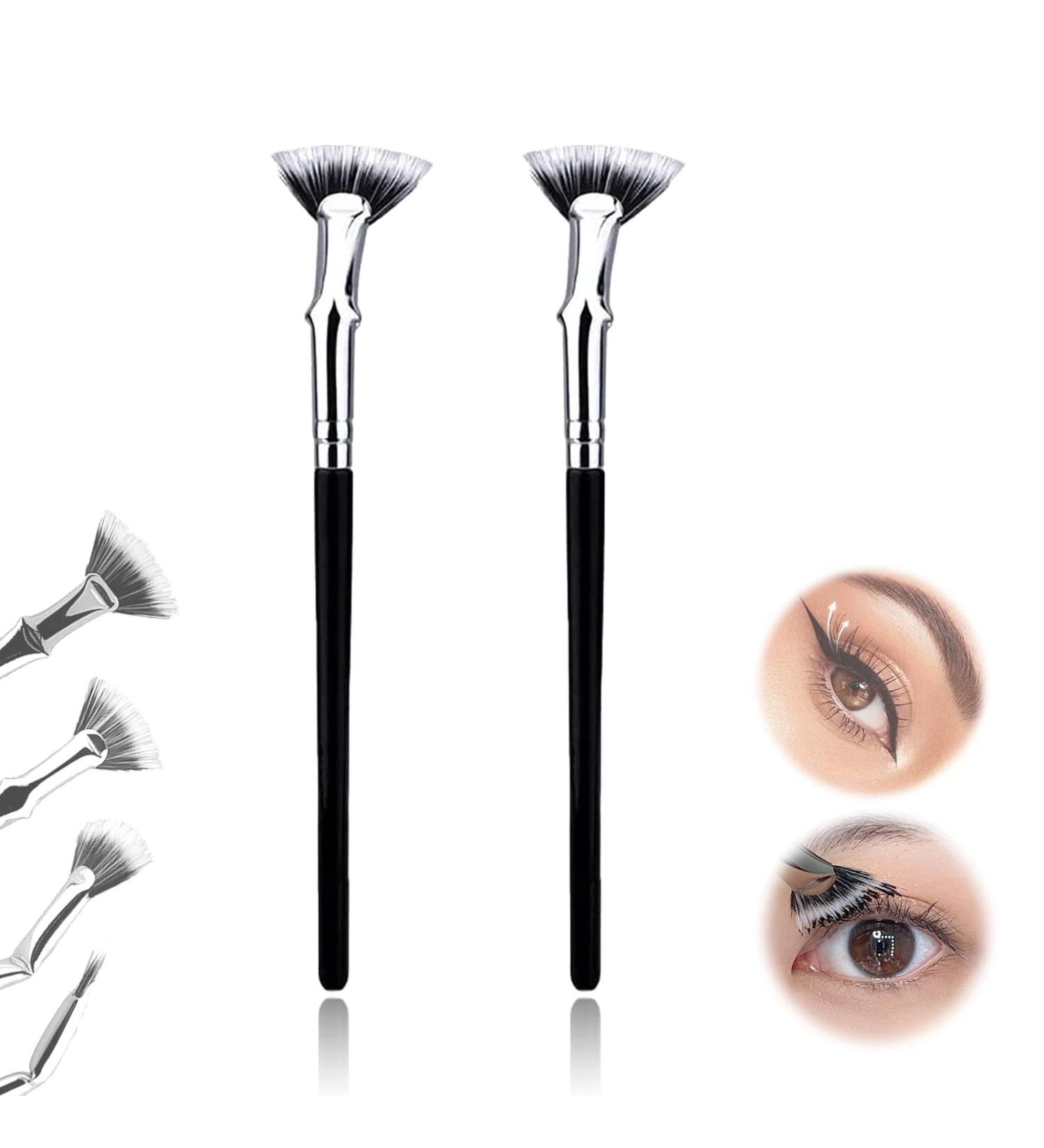 Dolly Mascara Fan Brush Set for Flawless, Clump-Free Lashes - Anjoize Eyelash Brush (2pcs) - Buy Online on SooperMarket.com