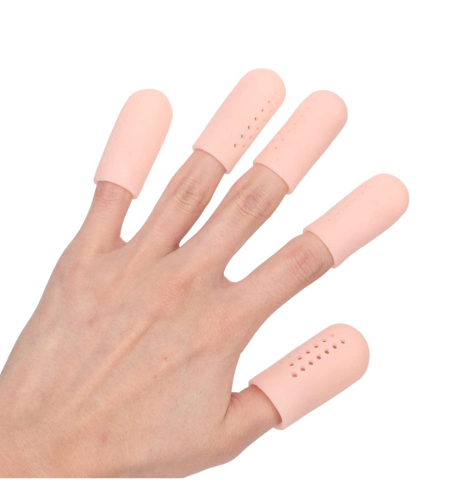 Gel Toe and Finger Cap Protectors - 5 Pairs for Missing or Ingrown Toenails, Corns, Blisters, Hammer Toe Relief - Buy Online on SooperMarket.com