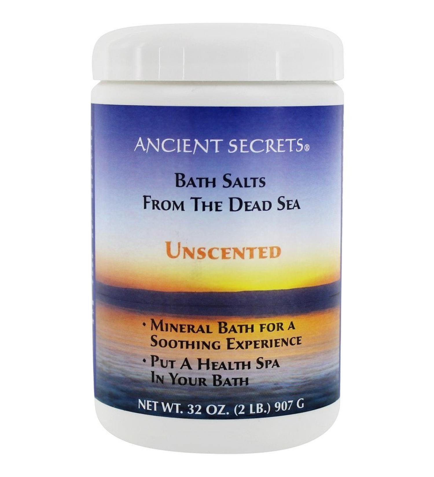 Buy ANCIENT SECRETS Unscented 2 lb Dead Sea Aromatherapy Bath Salts - Soothing & Relaxing International Shipping - Buy Online on SooperMarket.com