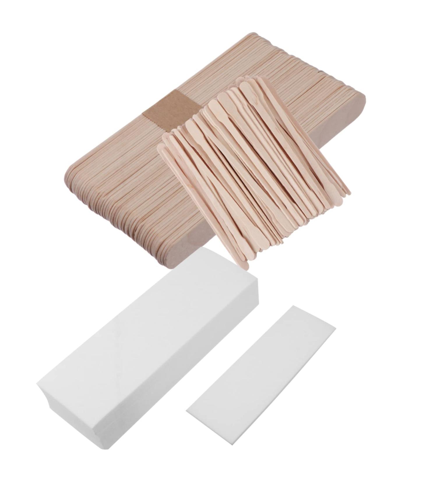 Angoily 400pcs Disposable Beauty Bar Spatula - Medium Wooden Wax Scraper & Stick Suite - Natural Birch for Smooth Waxing  - Buy Online on SooperMarket.com