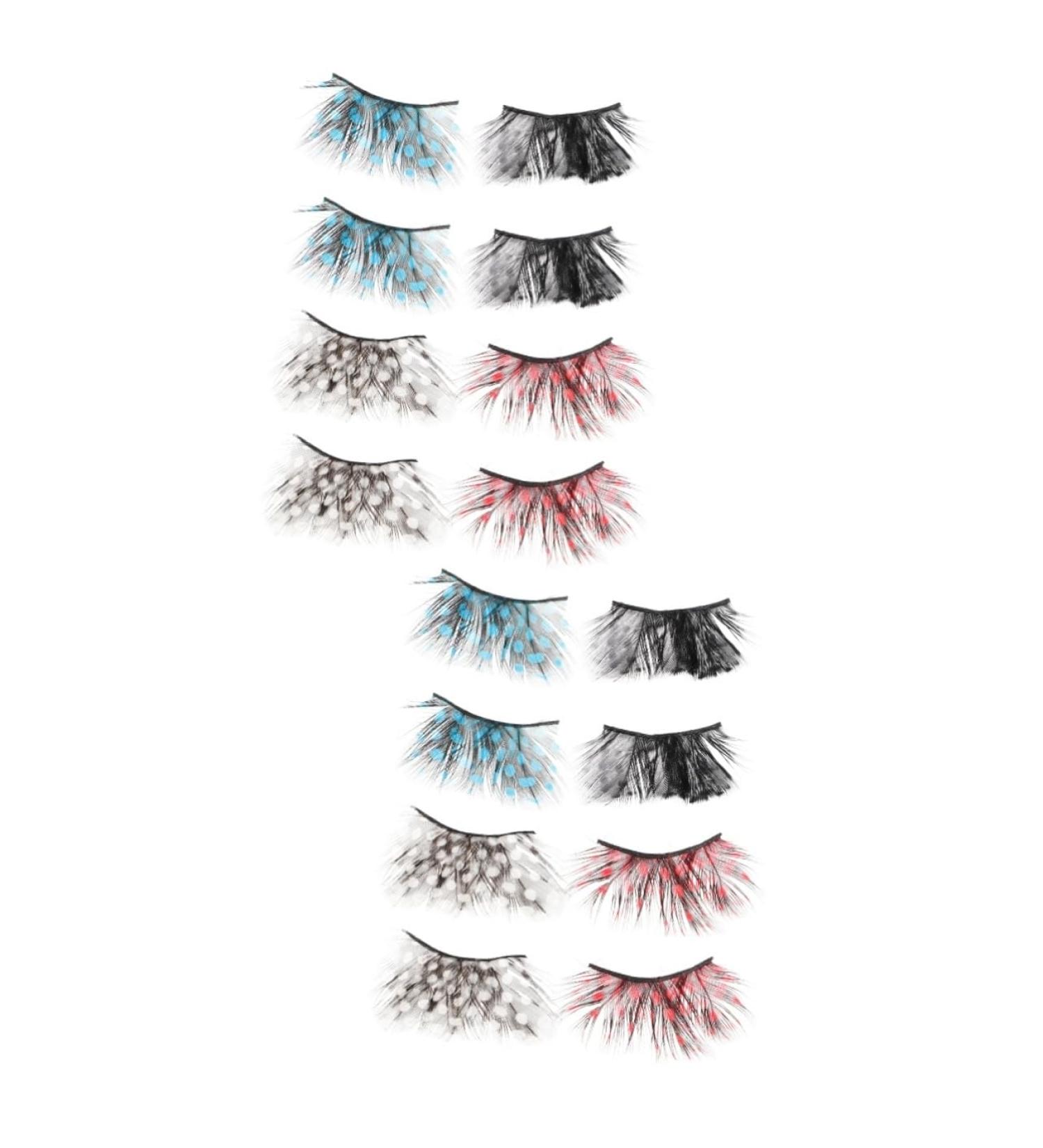ABOOFAN 8 Pairs Fake Eyelashes Layered Fake Lashes Long Halloween Eyelashes Eyeliner Strip Sticker False Eyelash Halloween Costumes Halloween Party Fake Eyelash 3d Fluffy Cosmetic - Buy Online on SooperMarket.com