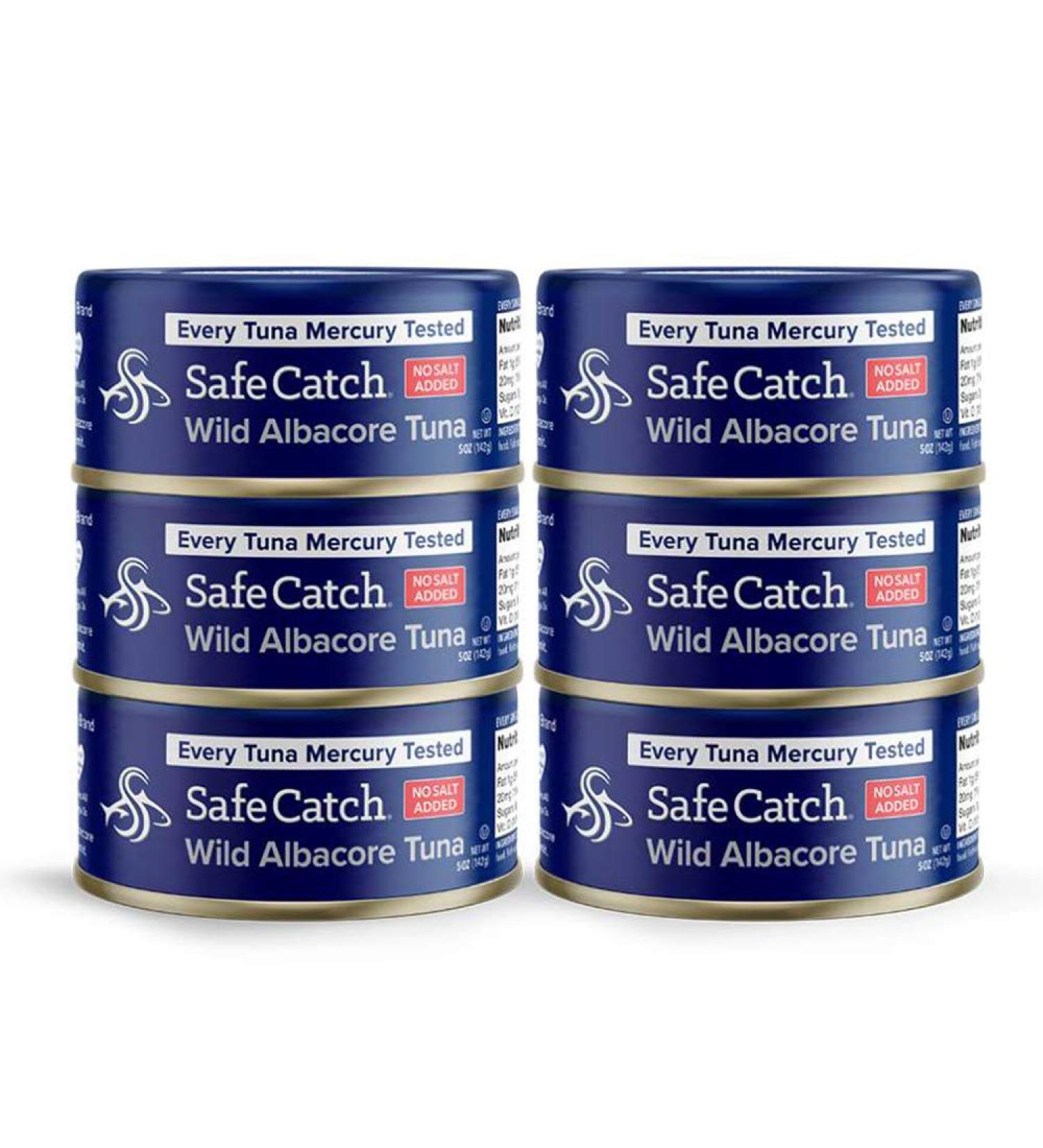 Safe Catch Wild Albacore Tuna Canned No Salt Added - Pack of 6, 5 Ounce cans - Buy Online on SooperMarket.com
