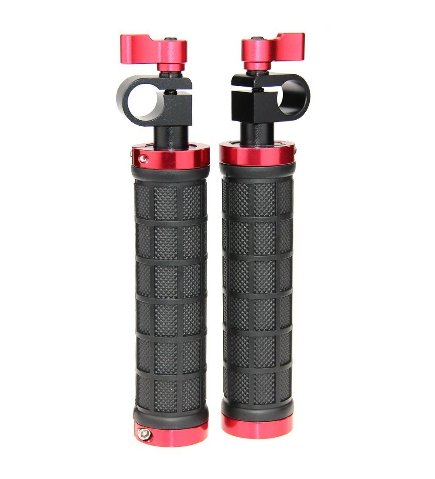 CAMVATE DSLR Handle Grips with Rod Clamp for 15mm Rod Rig Rail Support - 1 Pair (Model 1076) - Buy Online on SooperMarket.com