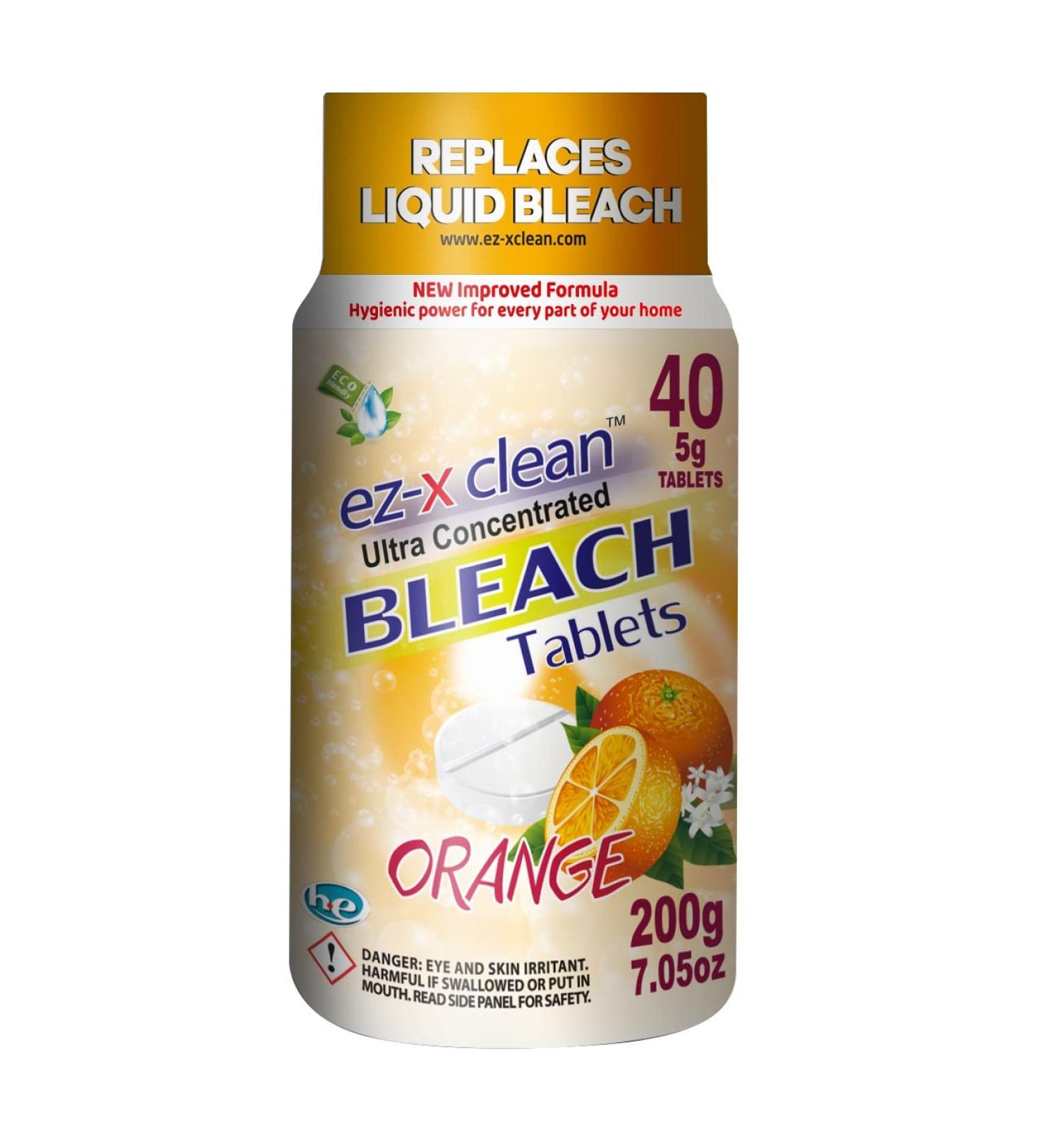 Ultra Concentrated Water Activated Bleach Tablets - New Formula for Laundry & Cleaning | 40 Tablets Phosphate Free Replaces Liquid Bleach - Buy Online on SooperMarket.com