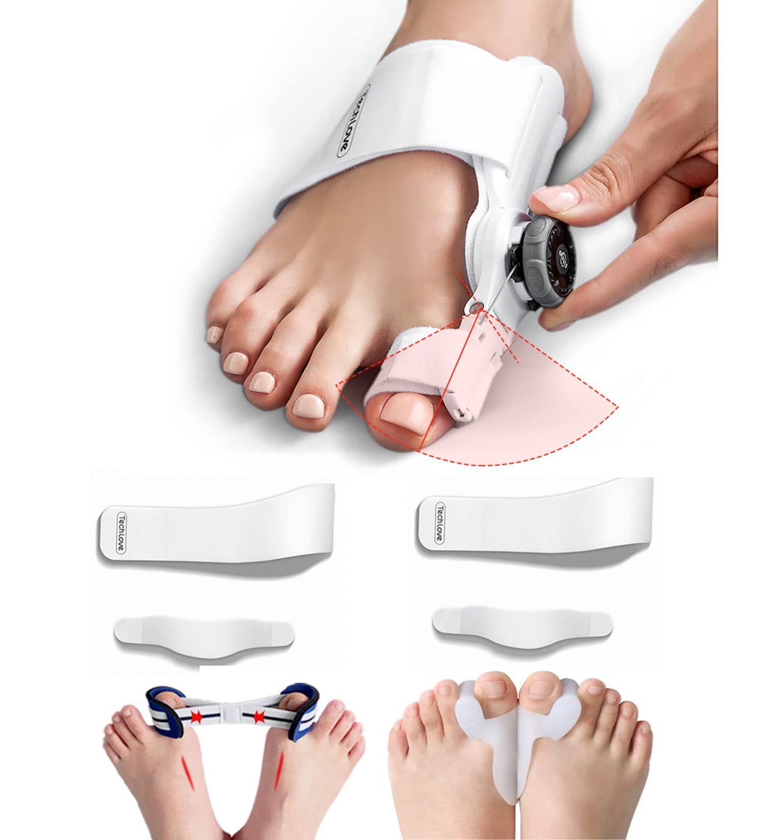 Tech Love Bunion Corrector & Toe Separator for Women and Men + 2 Fixed Straps - Buy Online on SooperMarket.com
