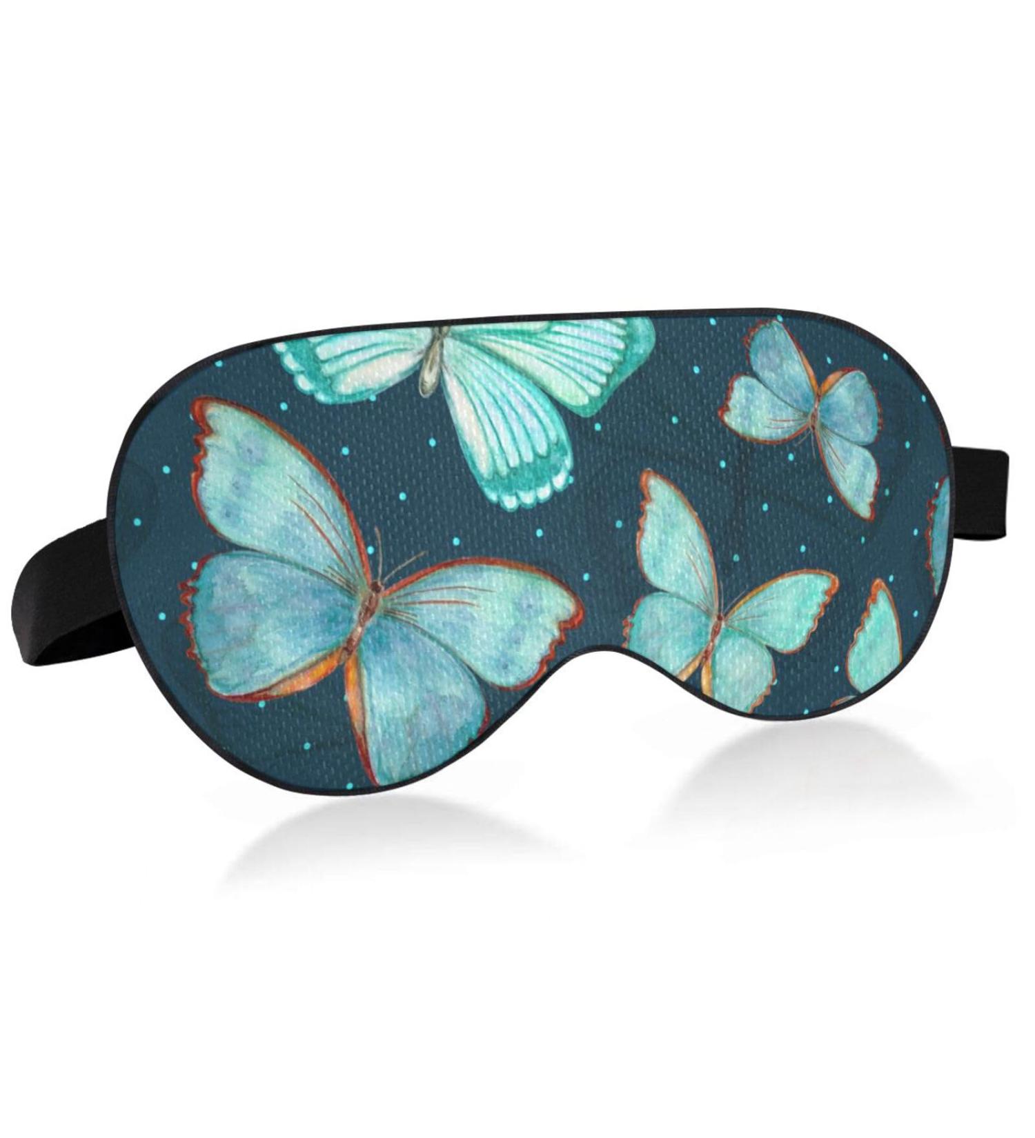 Haskirky Light Blocking Eye Mask for Adults - Adjustable, Breathable, Perfect for Travel, Yoga, and Deep Sleep - Cute Butterfly Design - Buy Online on SooperMarket.com