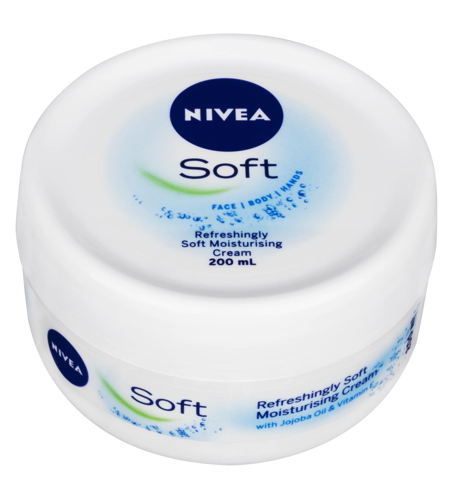 Nivea Soft Refreshingly Soft Moisturizing Cream 200ml - Hydrating Skin Care for All Skin Types - Buy Online Internationally - Buy Online on SooperMarket.com