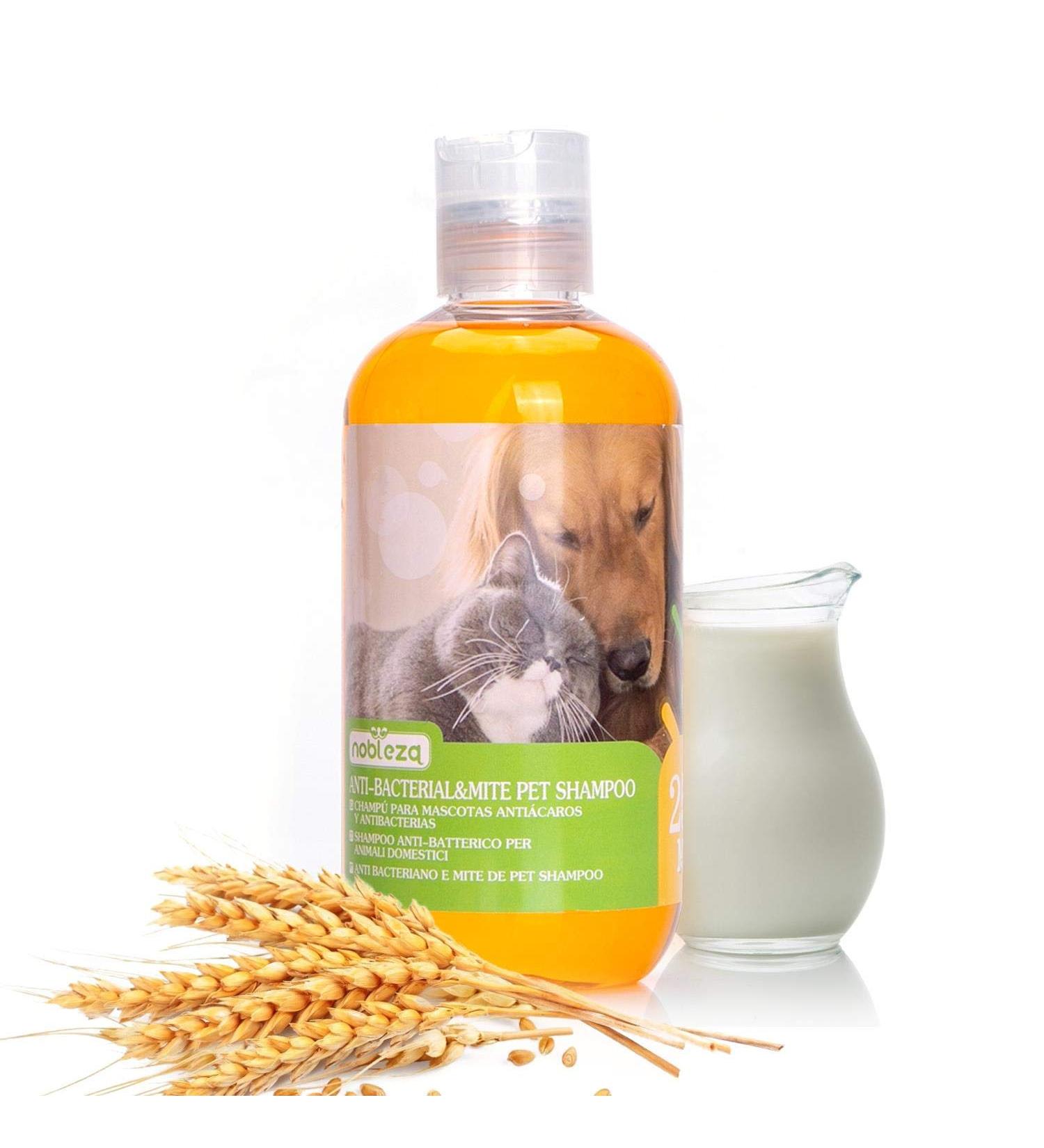 Nobleza Dog & Cat Shampoo | Anti-Itching Anti-Bacterial Sensitive Formula for Puppies & Kittens | 250ml Lemon Grass - Buy Online on SooperMarket.com