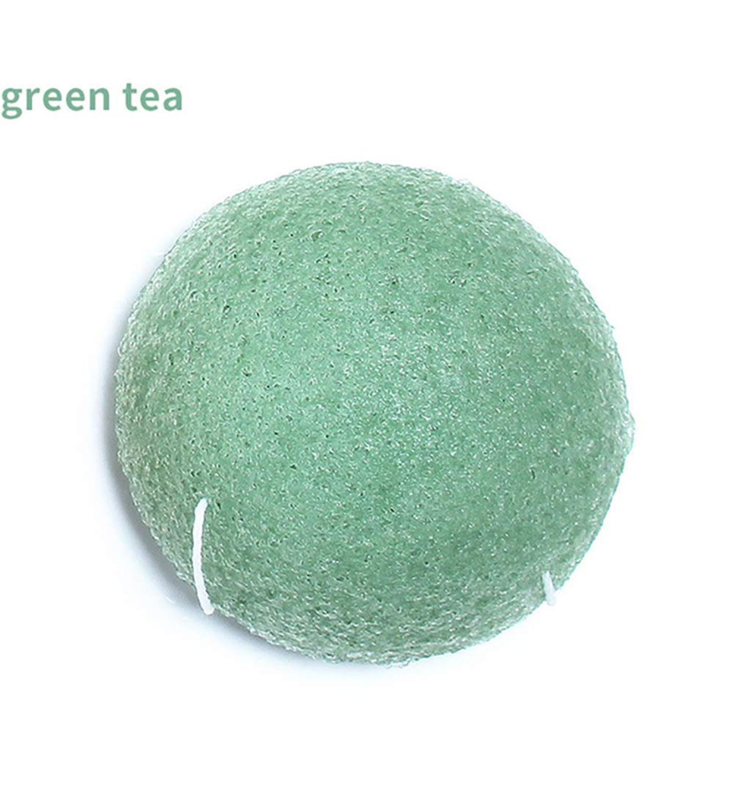 1pc Konjac Facial Sponge Natural Activated Ingredient Face Cleansing Sponge Exfoliating Tool Loofah Puff Body Shower Sponge(matcha Green) - Buy Online on SooperMarket.com