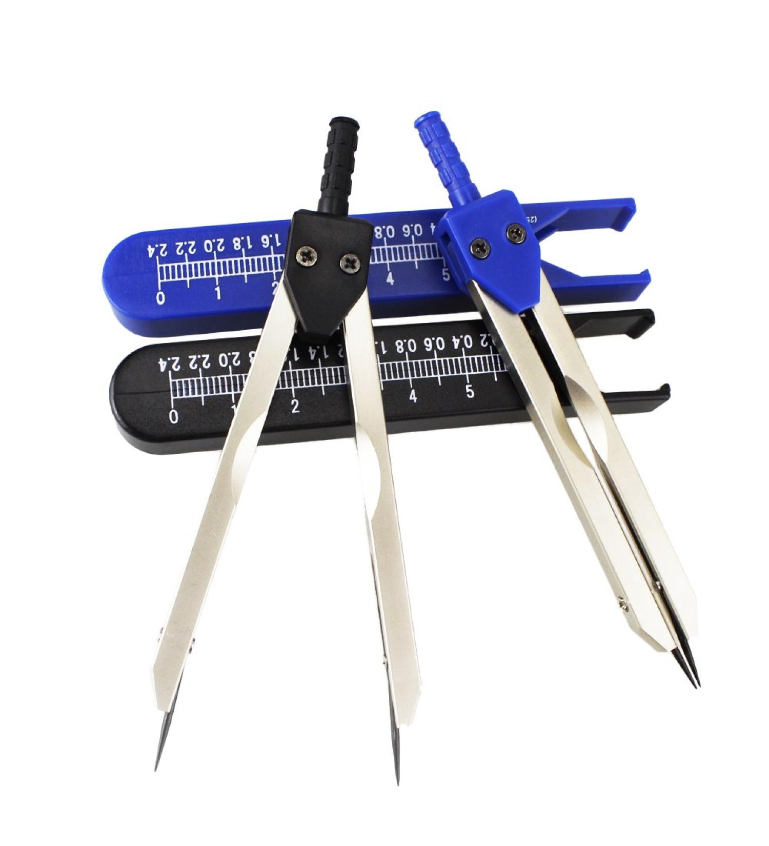 Airgoesin EMI ECG EKG Calipers Ruler Drafting Divider Set - Black and Blue (2pcs) - Buy Online on SooperMarket.com
