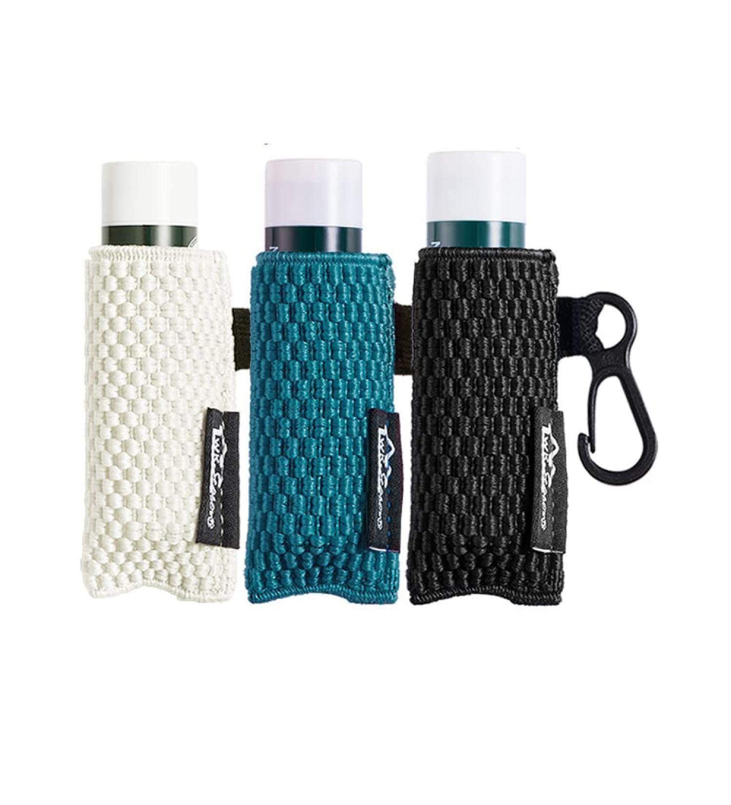 Lip Balm Holder Keychain 3pcs - Clip on Chapstick Sleeves Pouch (Black/Blue/Beige) - Buy Online on SooperMarket.com