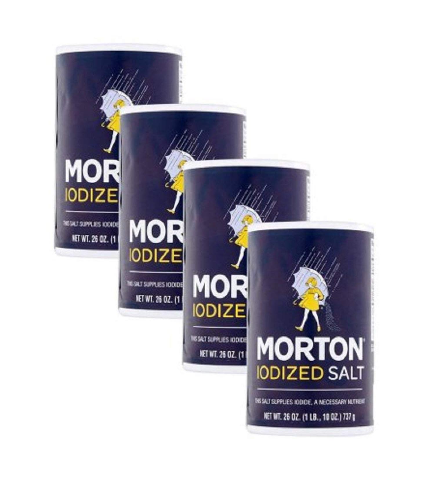 Morton Iodized Salt 26 oz (4 Pack) - SET OF 4