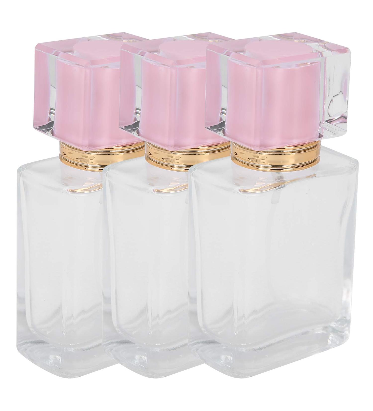 Verdant Touch Perfume Refillable Bottle Glass Perfume Bottle 50ml Refillable Spray Atomizer Container Transparent Pink Liquid Empty - Buy Online on SooperMarket.com