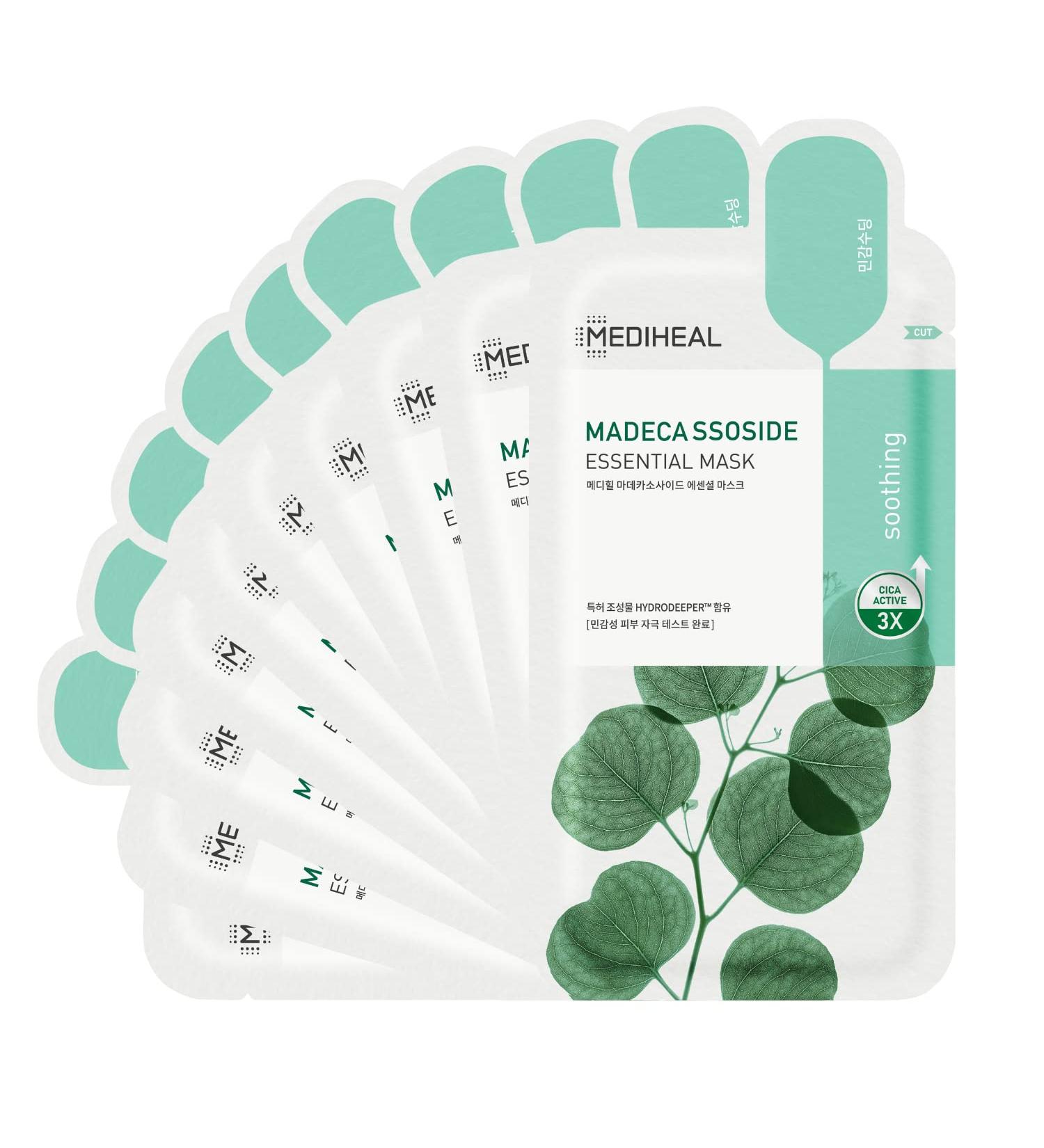 Mediheal Madecassoside Essential Face Mask - 10 Sheets, Sensitive Skin Care - Buy Online on SooperMarket.com
