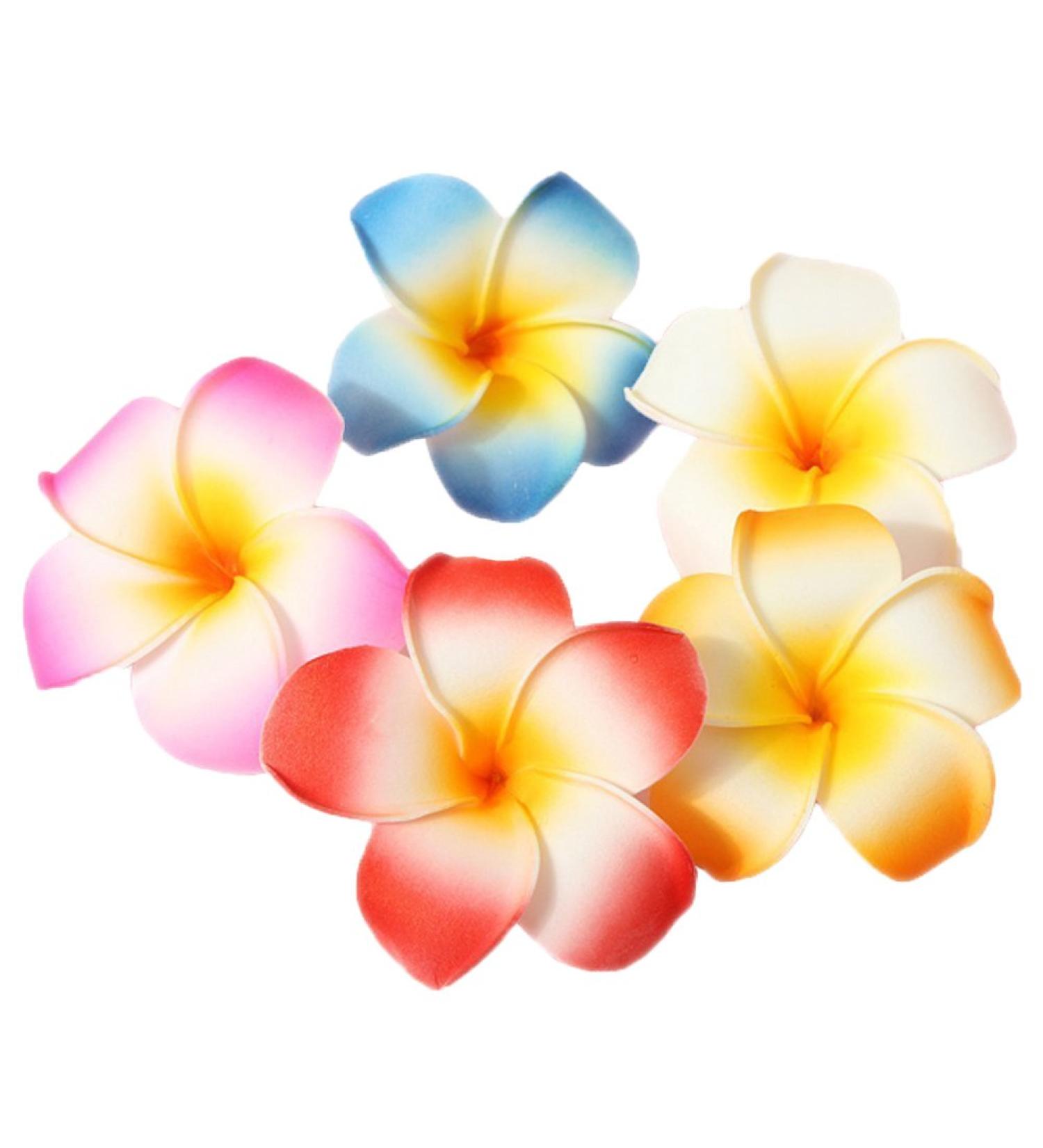 GSHLLO 10 Pcs 7cm Multicolor Hawaiian Foam Flower Hair Clips for Wedding Party - Buy Online on SooperMarket.com