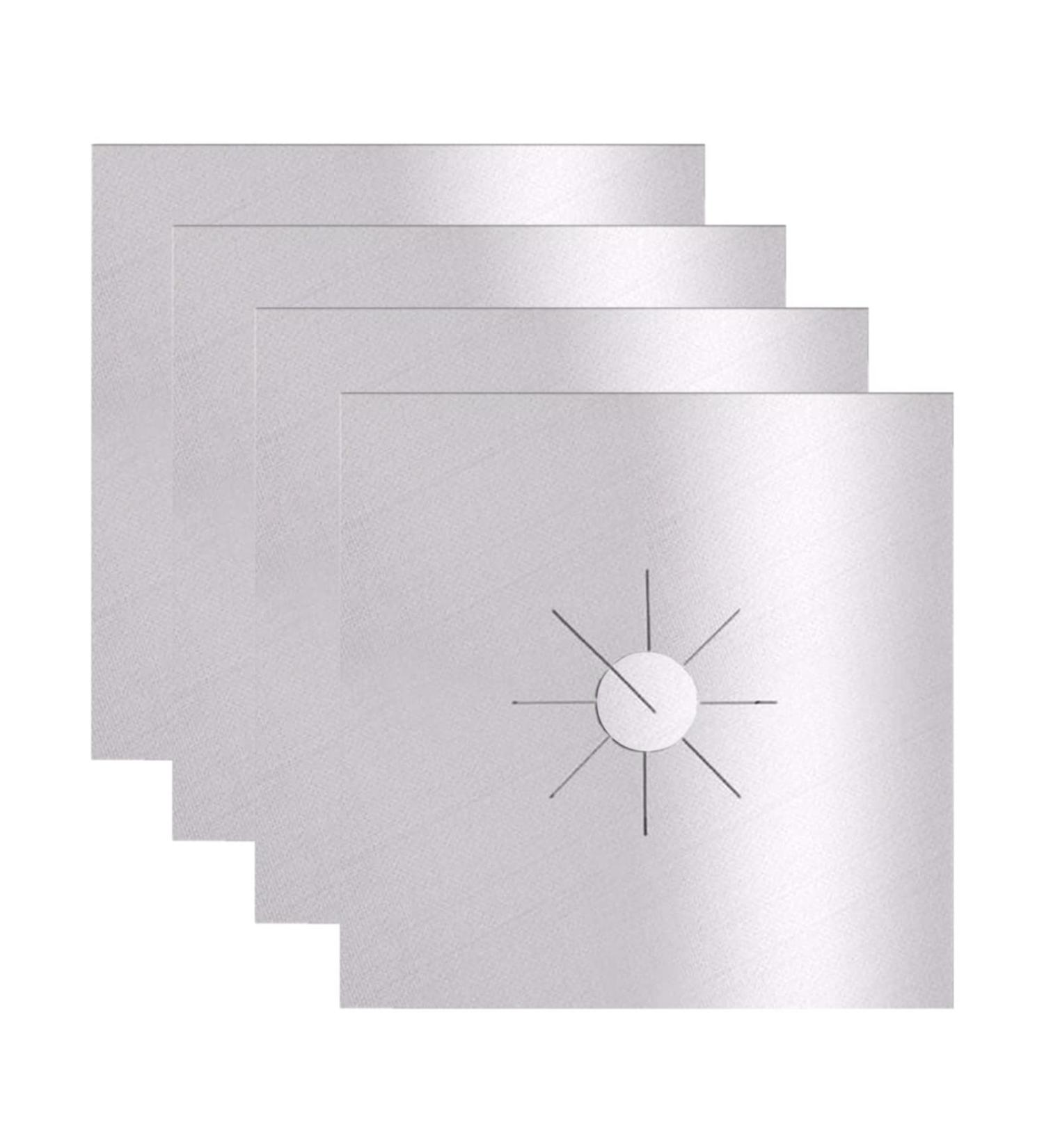 Stove Burner Cover Double Thick Reusable Non Stick Heat Resistants Stove Protector Cuttable Stove Burner For Kitchen Canisters Bathroom (Silver One Size) Silver One Size - Buy Online on SooperMarket.com
