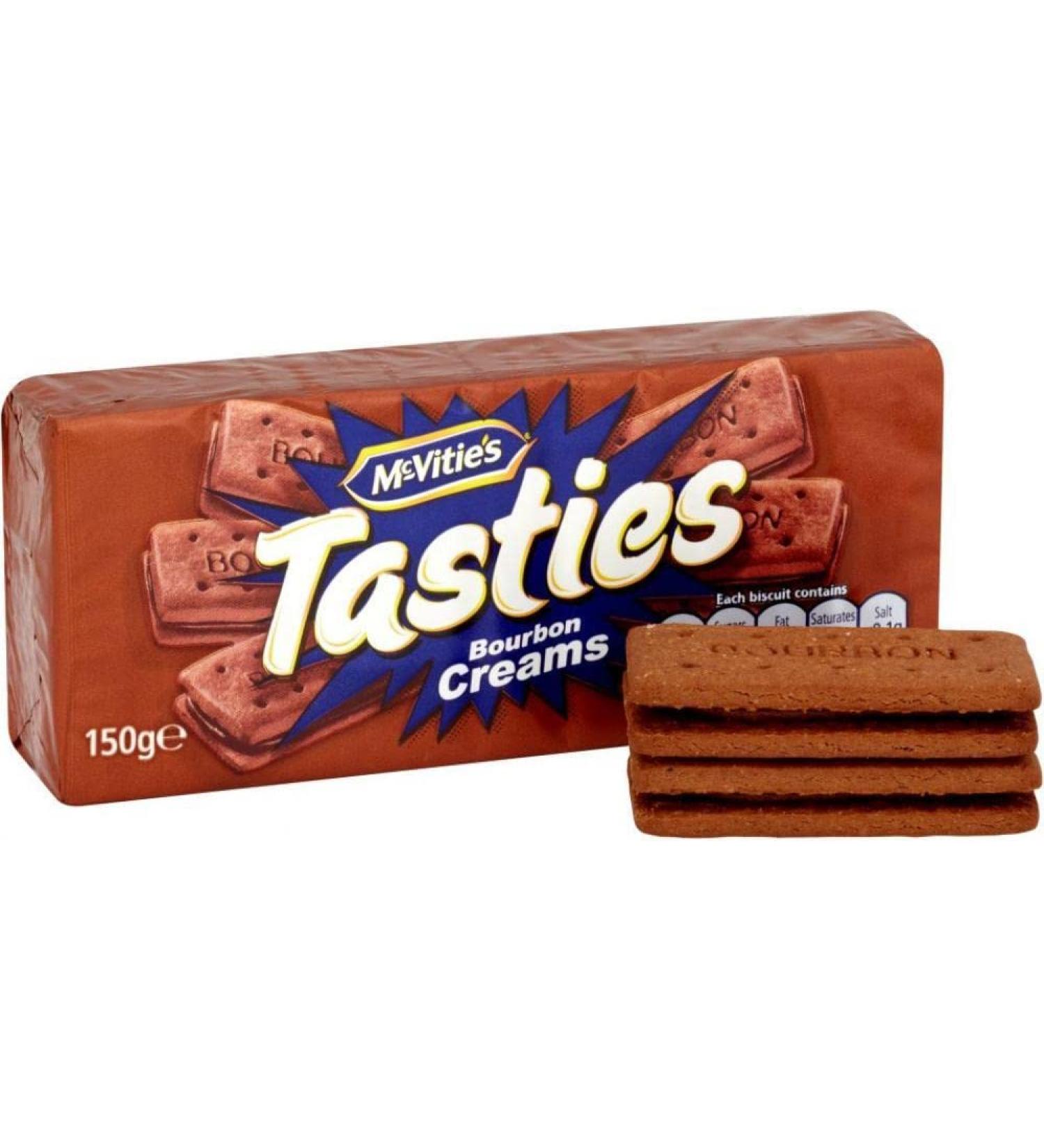 McVities Tasties Bourbon Creams 150g - Box of 12